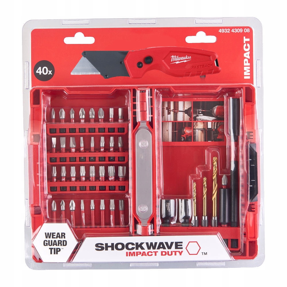 

Milwaukee zestaw bitów i wierteł udarowych 40 el.