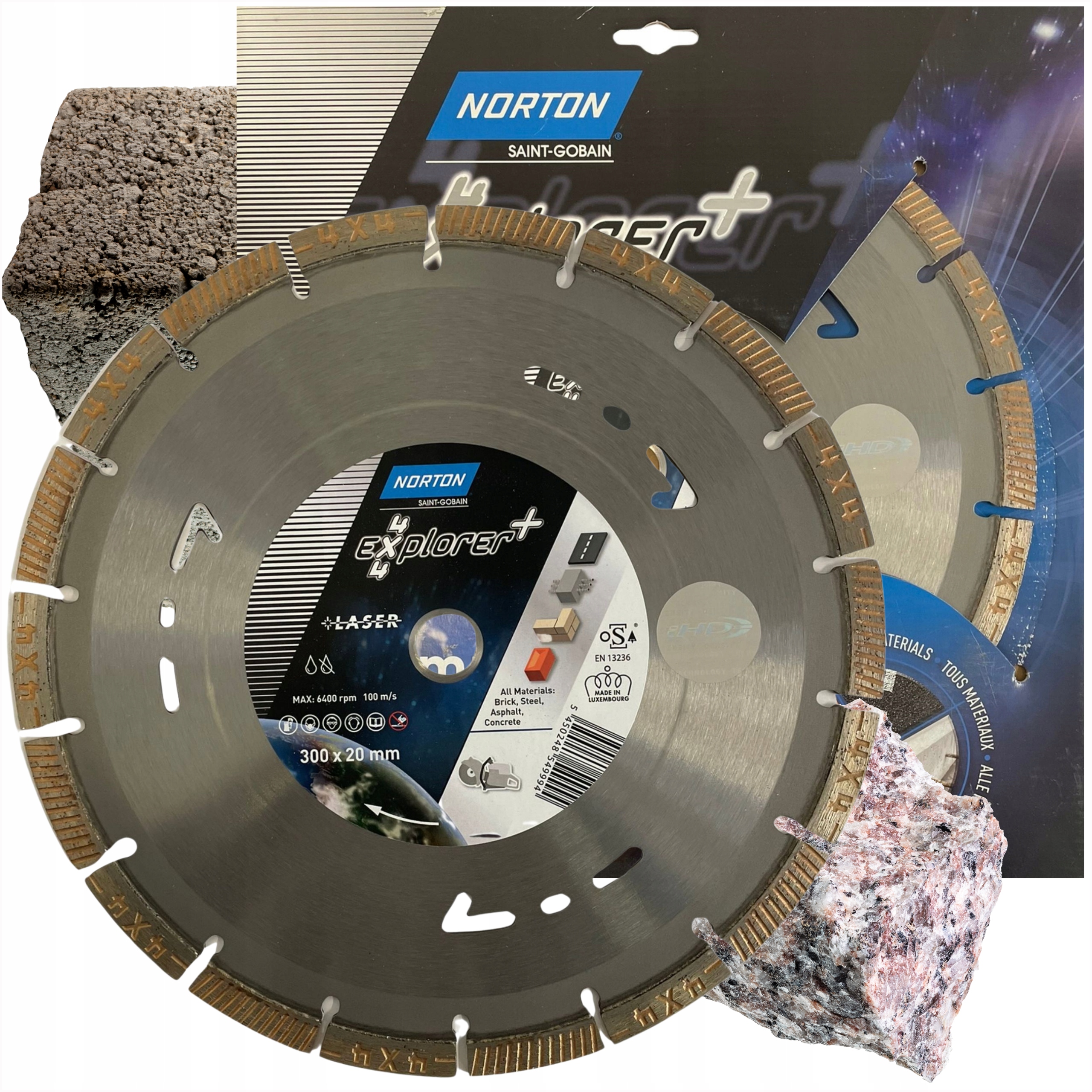 Diamantový Kotouč Norton Explorer 4x4 Beton Granit Asfalt 230 mm x 22,23 mm