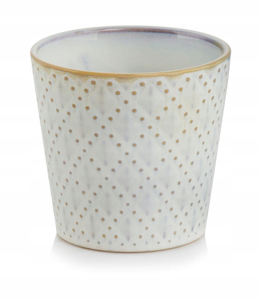 CERAMICZNA OSŁONKA DONICZKA 13cm KREMOWA