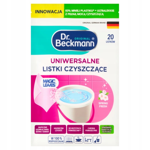 3xDR.BECKMANN Magic Leaves Univerzální čisticí listy Spring Fresh 20 Ks