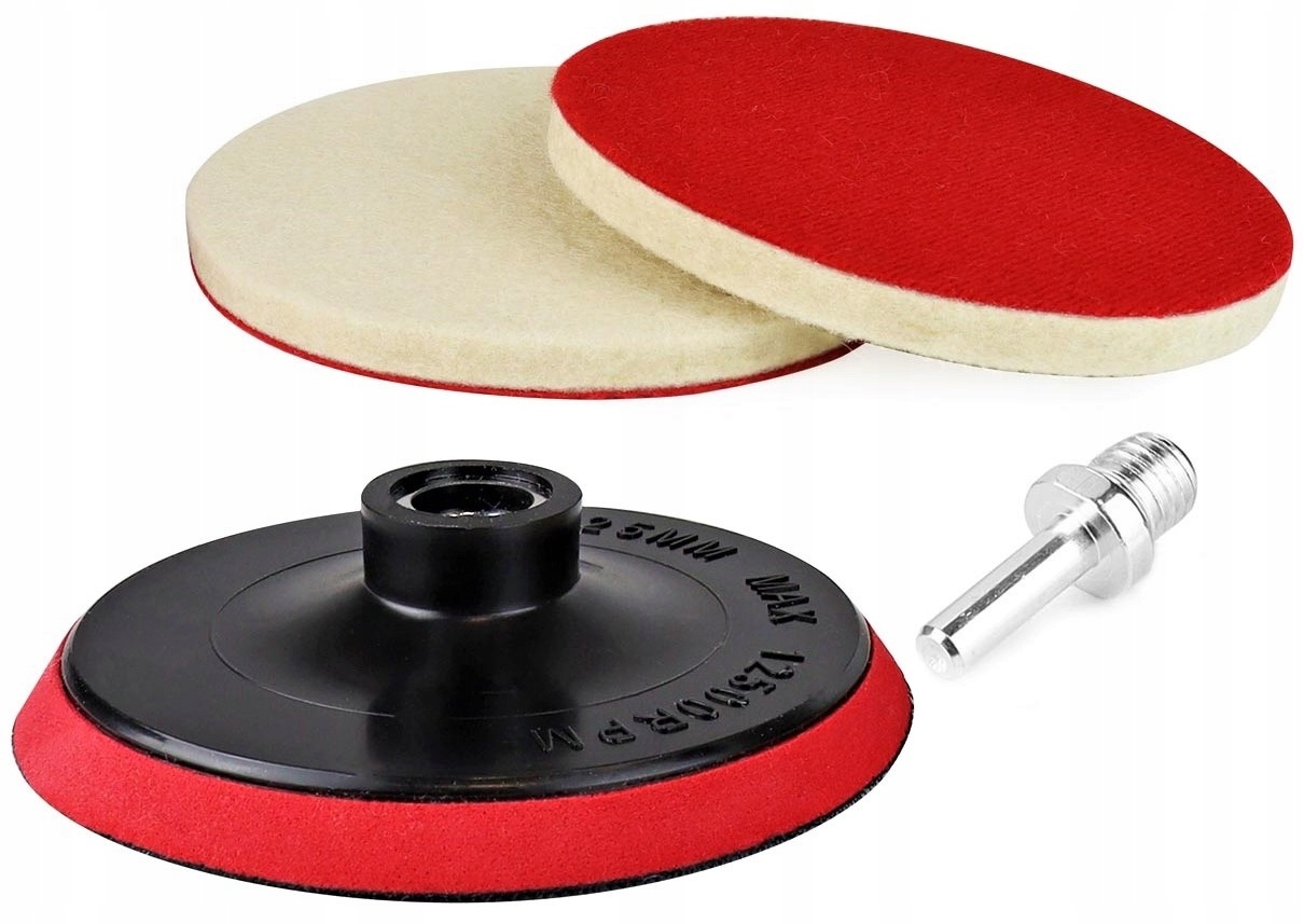 FILC POLERSKI Z RZEPEM CZEPNY 125mm DYSK WIERTARKA