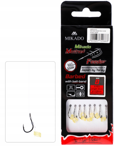 Haki Mikado M/f Z Gumką 10CM/NR.4/0,28MM 8SZT.