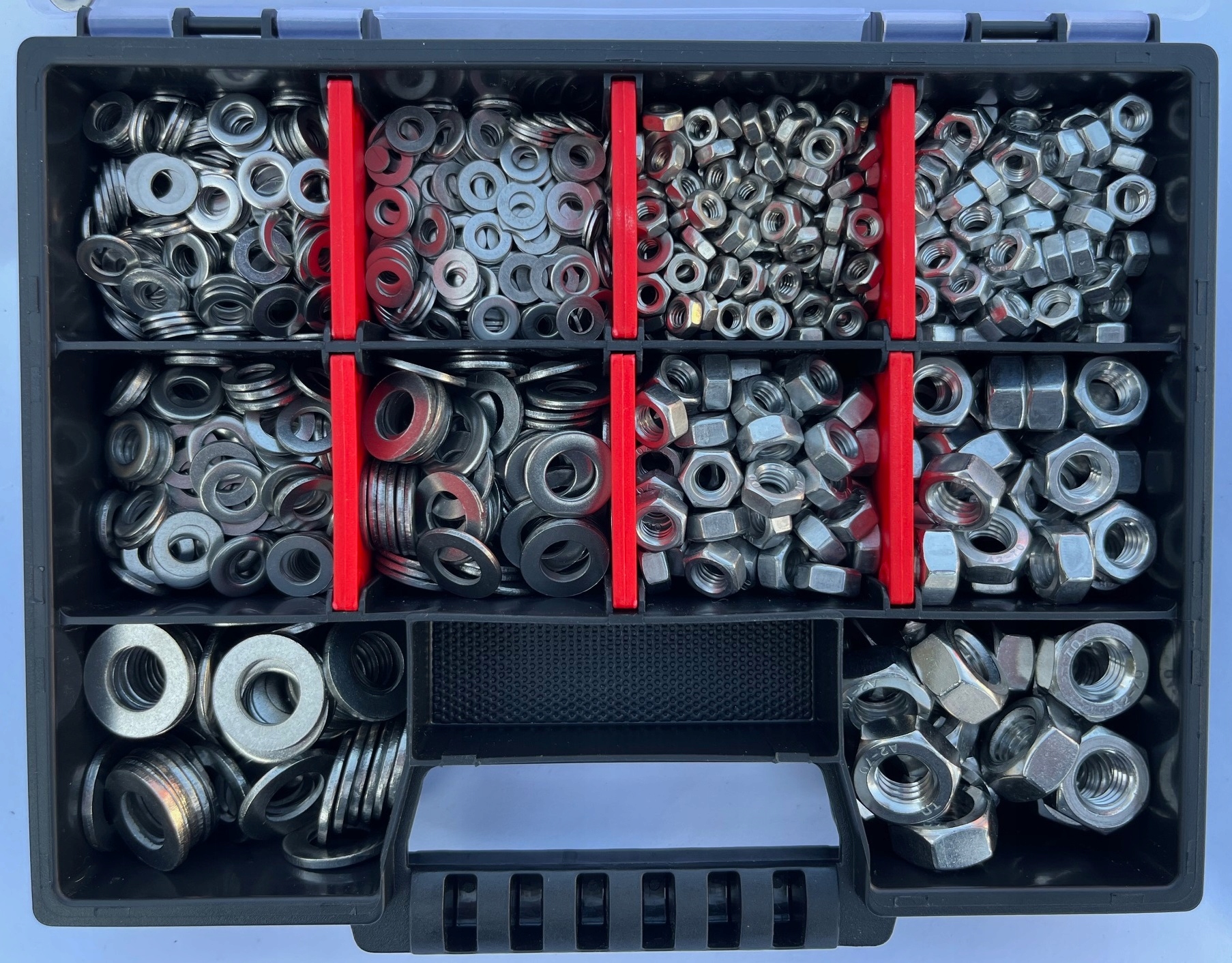 Zestaw nakrętek i podkładek stal nierdzewna A2 1250szt. (7)