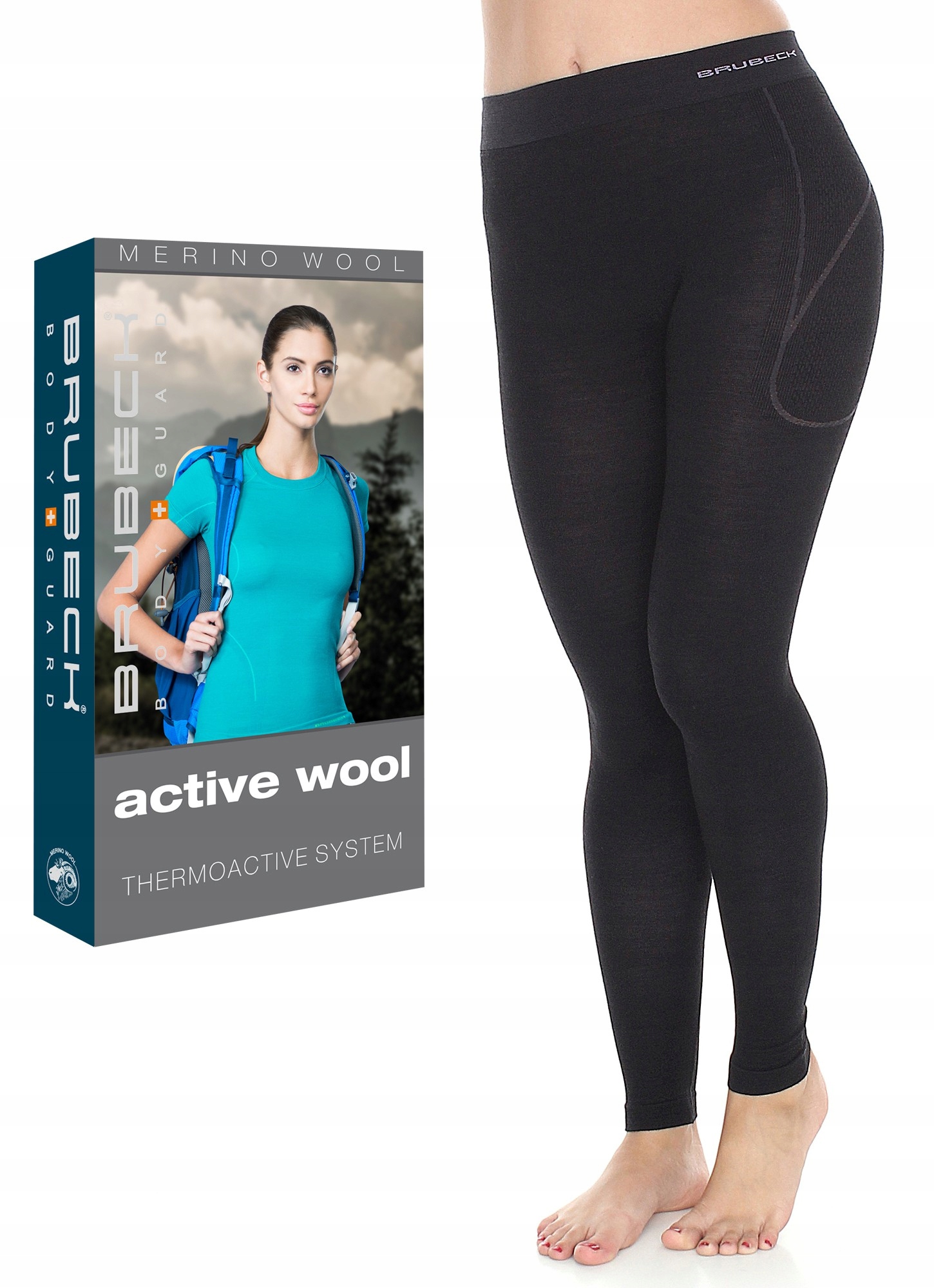 

Legginsy Damskie Wełniane Brubeck LE11700 Czarne S