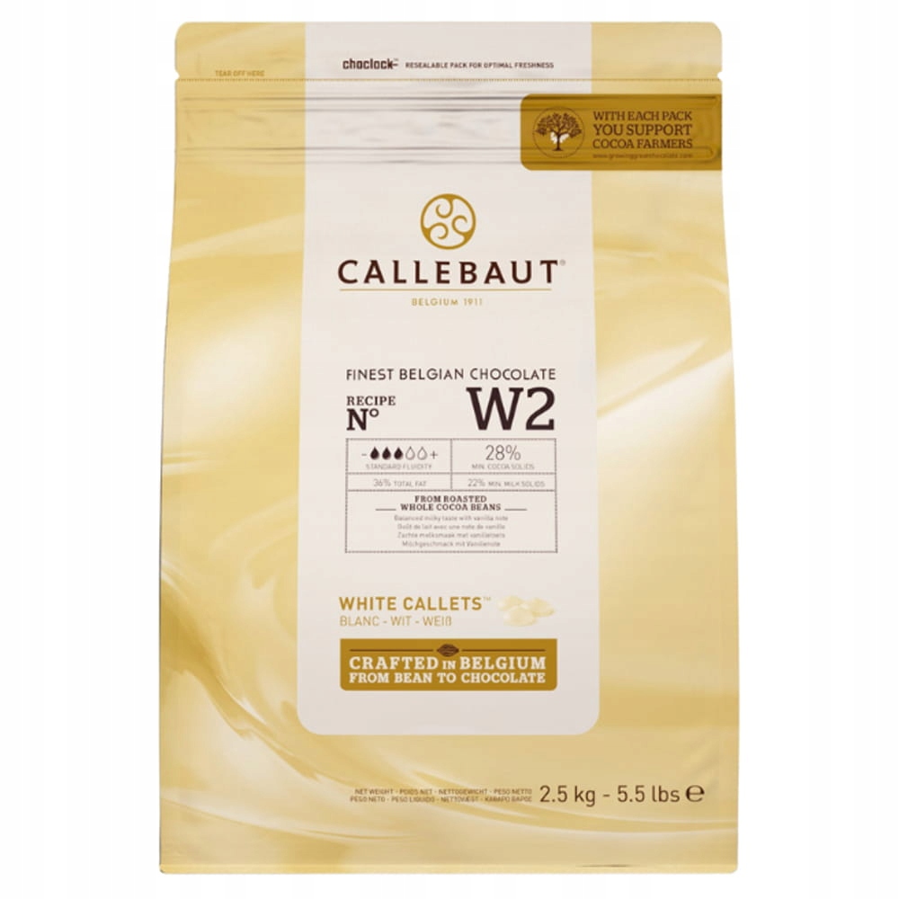 Biała czekolada 28% Callebaut Receptura W2 2,5kg