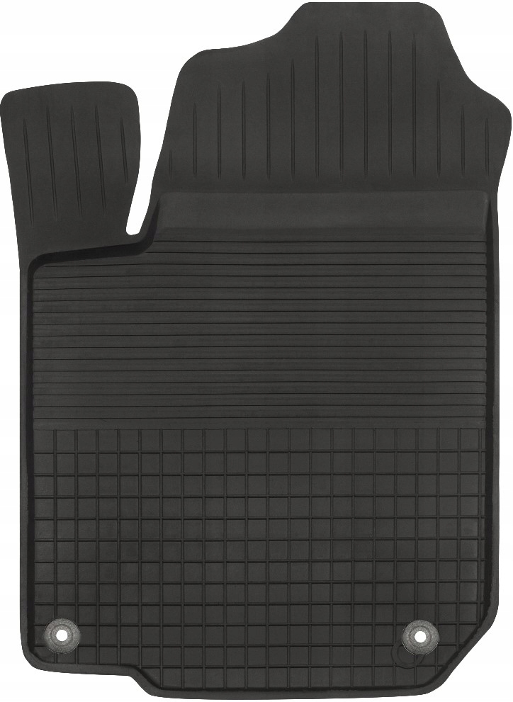 Gumowy Dywanik Kierowcy Korytkowy Czarny Stopery Mocujące