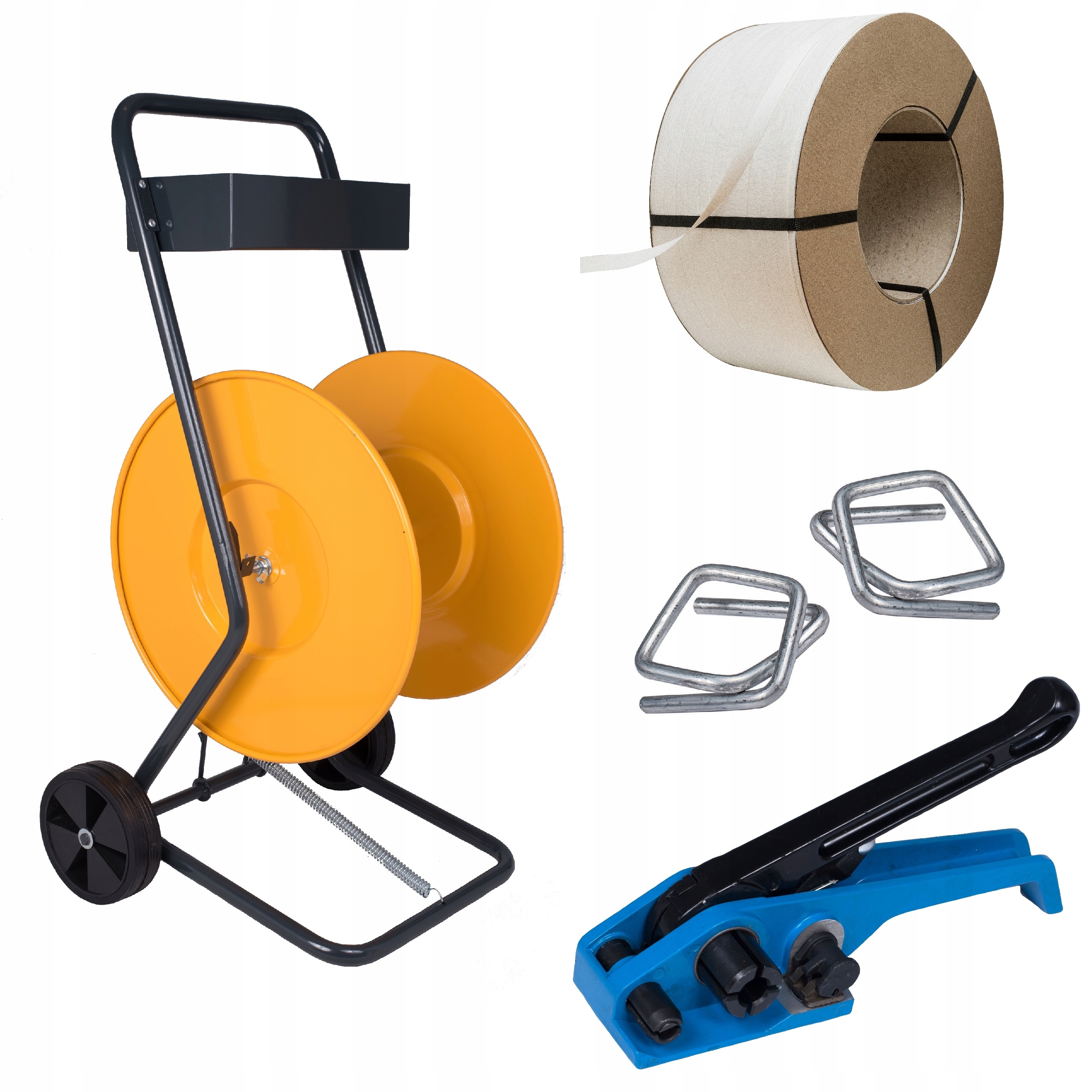 16mm TAŚMA PP BANDOWNICA do spinania palet ZESTAW