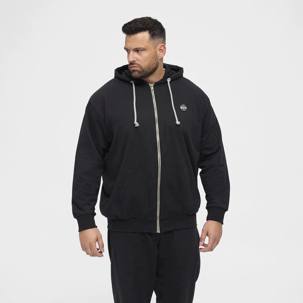 Velká pánská mikina s kapucí Černá North Latitude Velikost 8XL