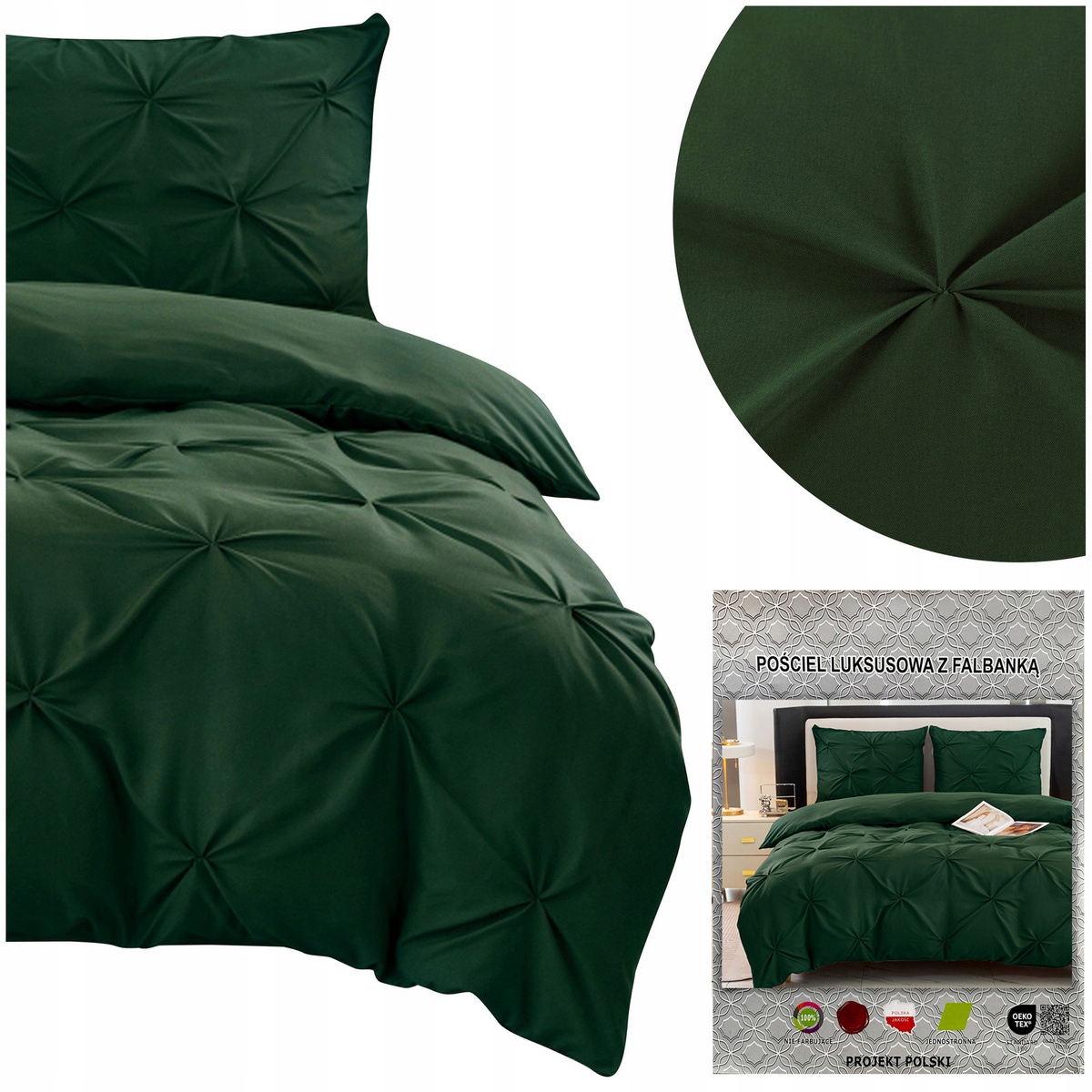 Povlečení 200x220 Sada 3 kusů Ozdobná nařasená Pia 02