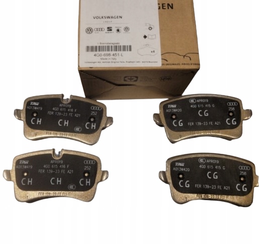 Nová originální sada zadních bloků pro Audi