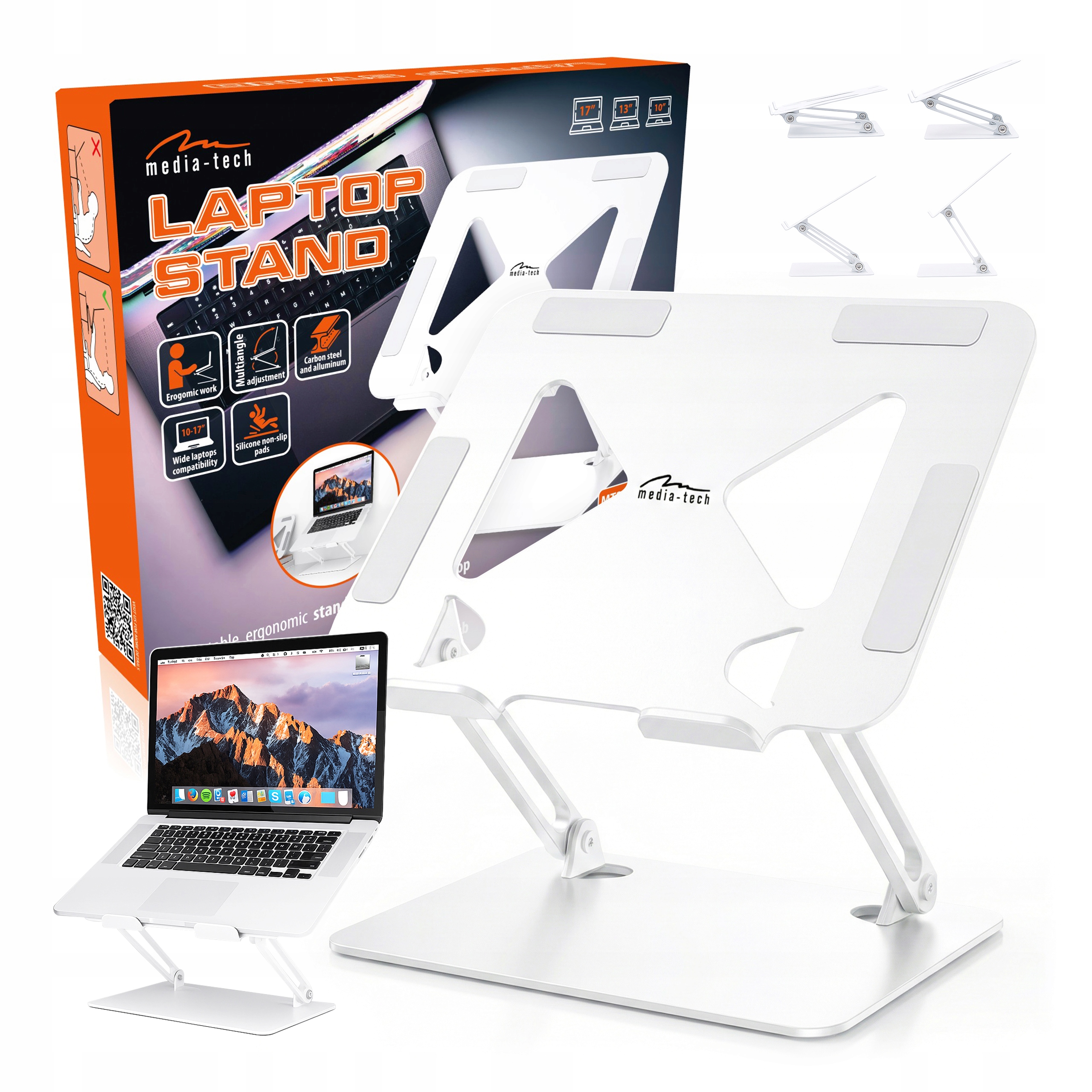 Podstawka pod laptopa Media-Tech MT2661W biała