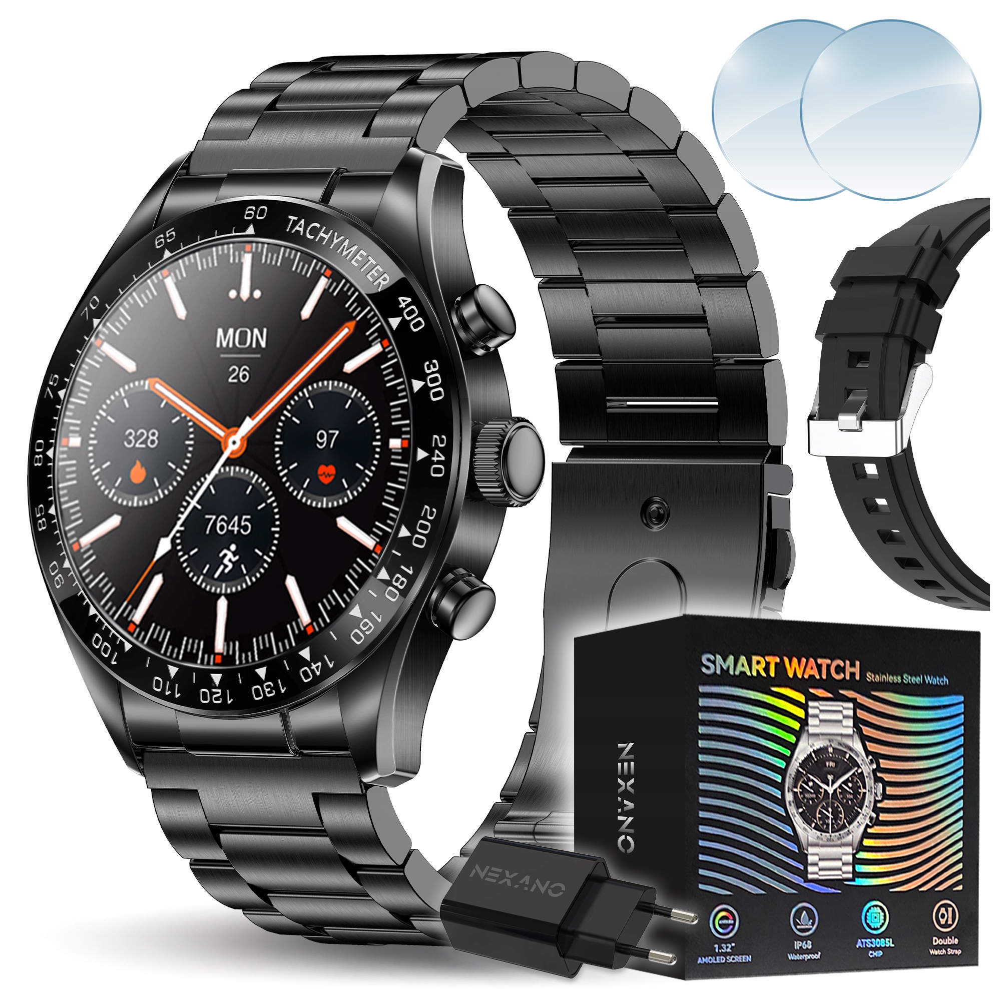 Smartwatch Pánsky Smart Watch Amoled Hovory Menupl Klasické Hodinky Chrono