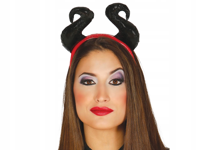 

Rogi Diabła Diablicy Zakręcone Halloween Czarne