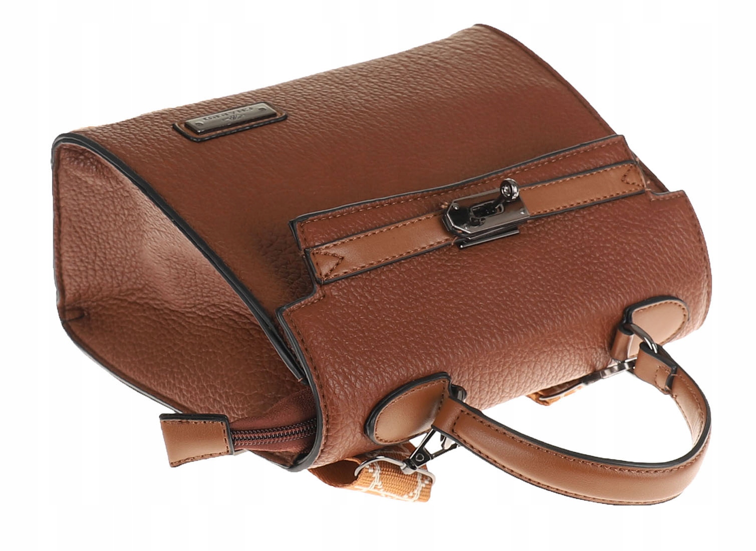 Klasyczna Elegancka Torebka Damska listonoszka 12307 Kolor brązowy