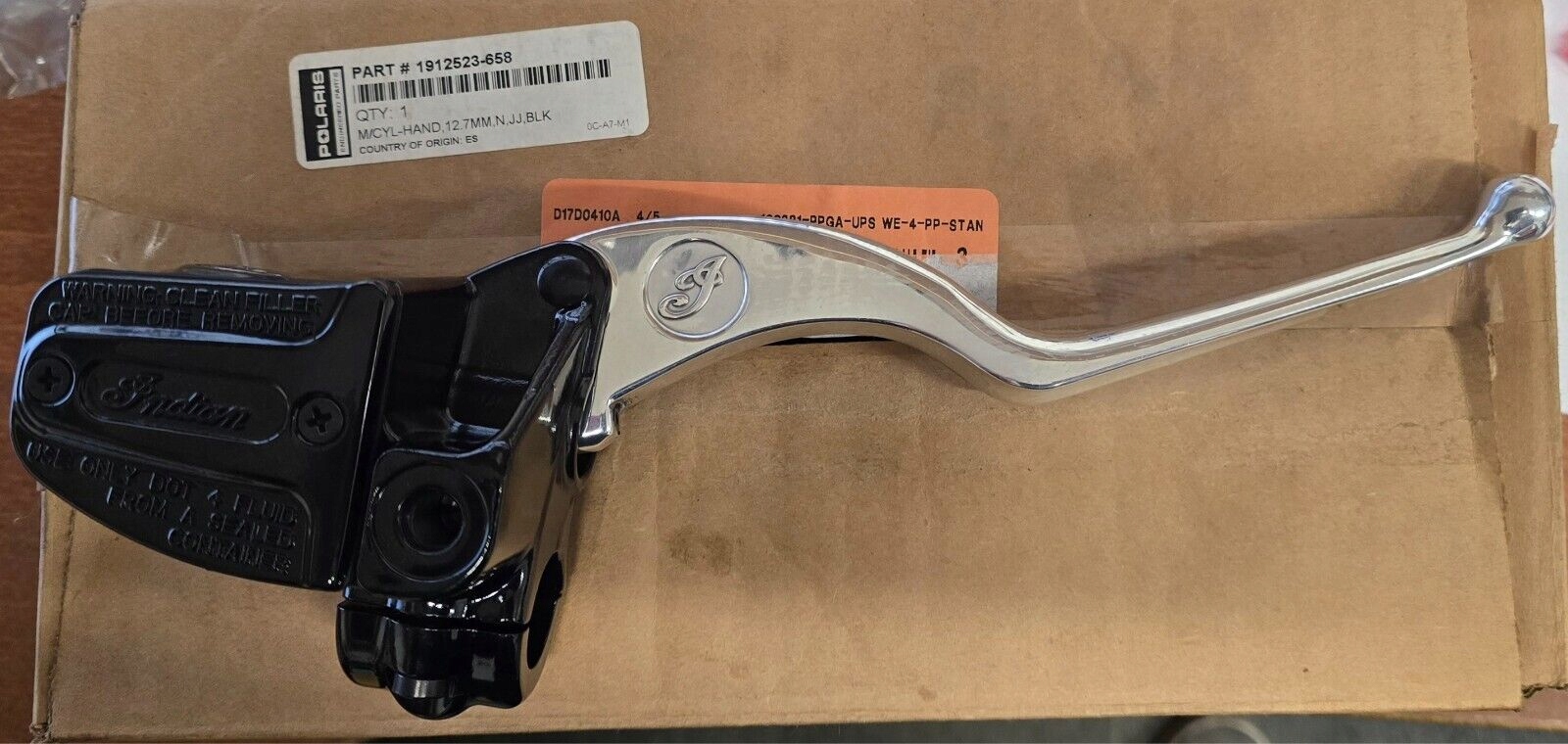 Brzdová páka Ručná brzda Predná brzdová pumpa Indian 1912523-658