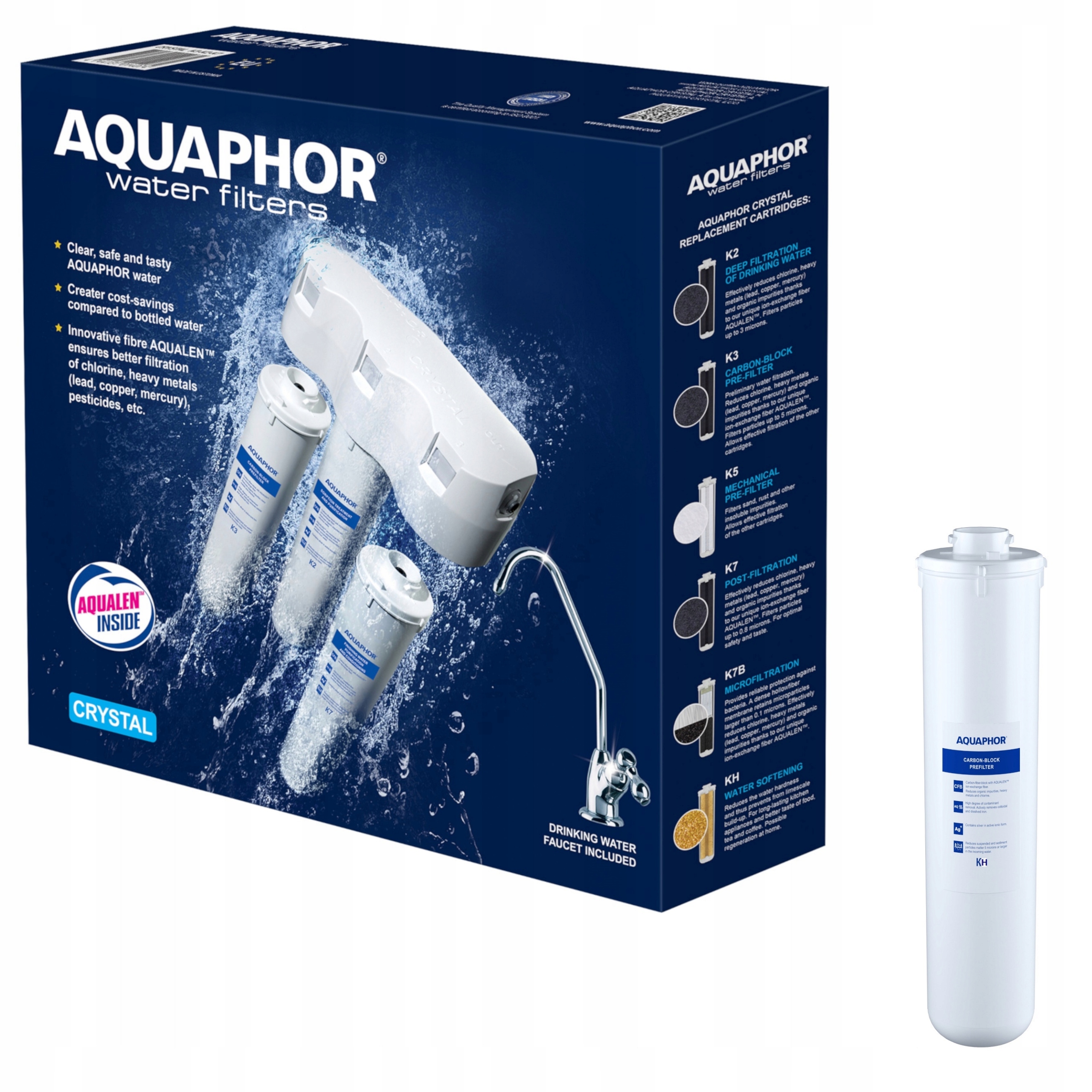 Poddřezový vodní filtr Aquaphor Aquaphor Křišťál H vložka Kh