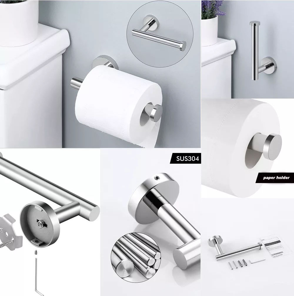 Uchwyt wieszak papier toaletowy srebro chrom Typ uchwyt