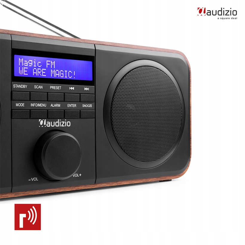 Radio domowe sieciowe stereo FM DAB+ budzik Model Novara