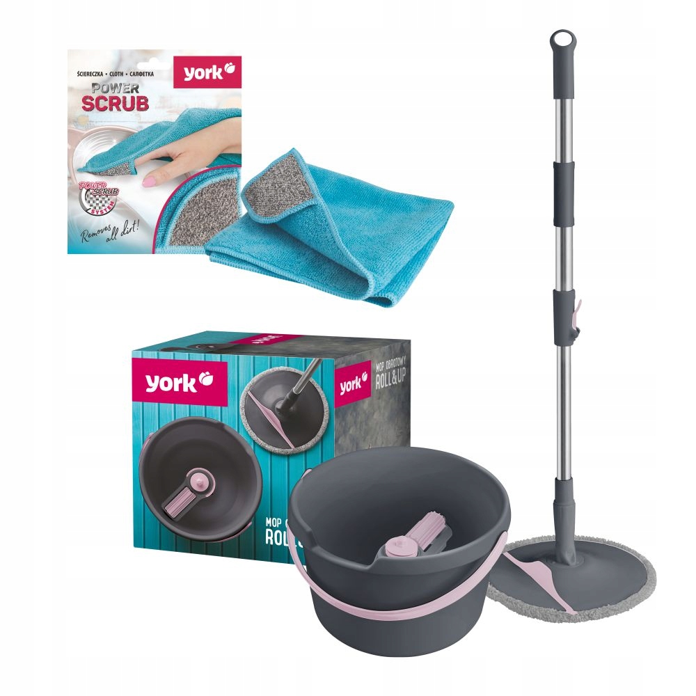 

York Mop obrotowy Roll&up ścierka Gratis