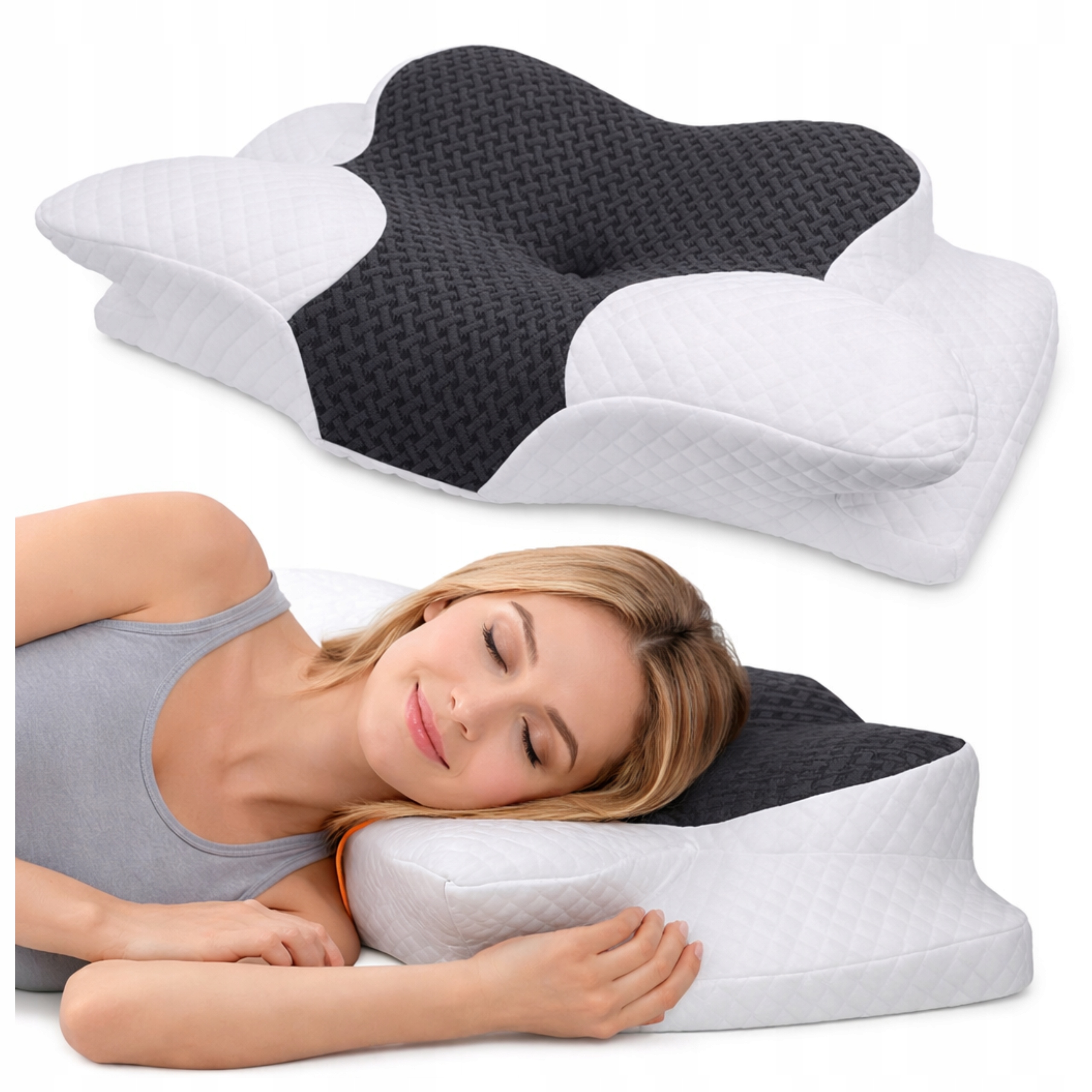 Ergonomická Ortopedický Polštář Polštář S Pamětí 70x40x15 Profilovaná