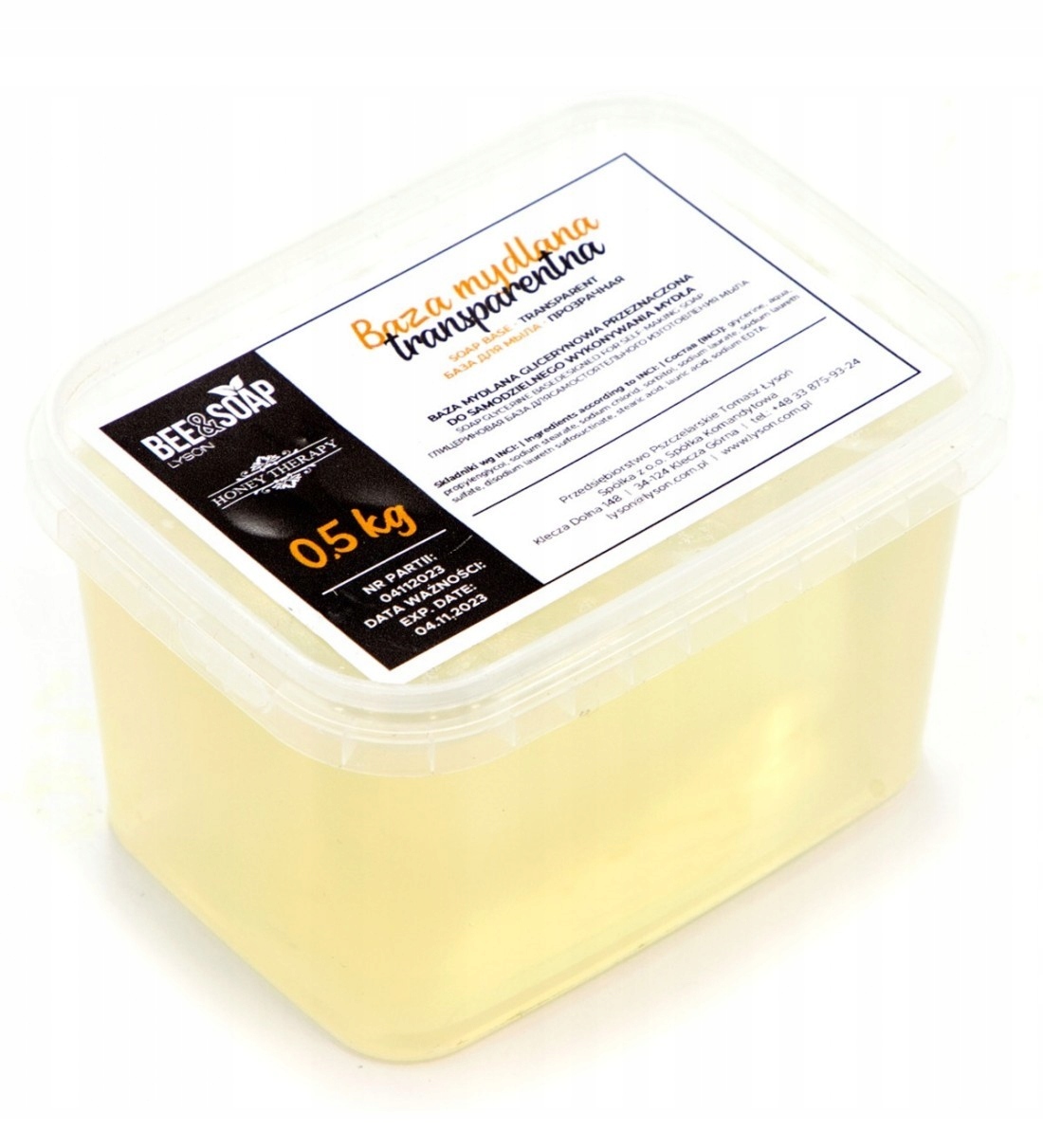 

Baza mydlana glicerynowa transparentna 0,5 kg