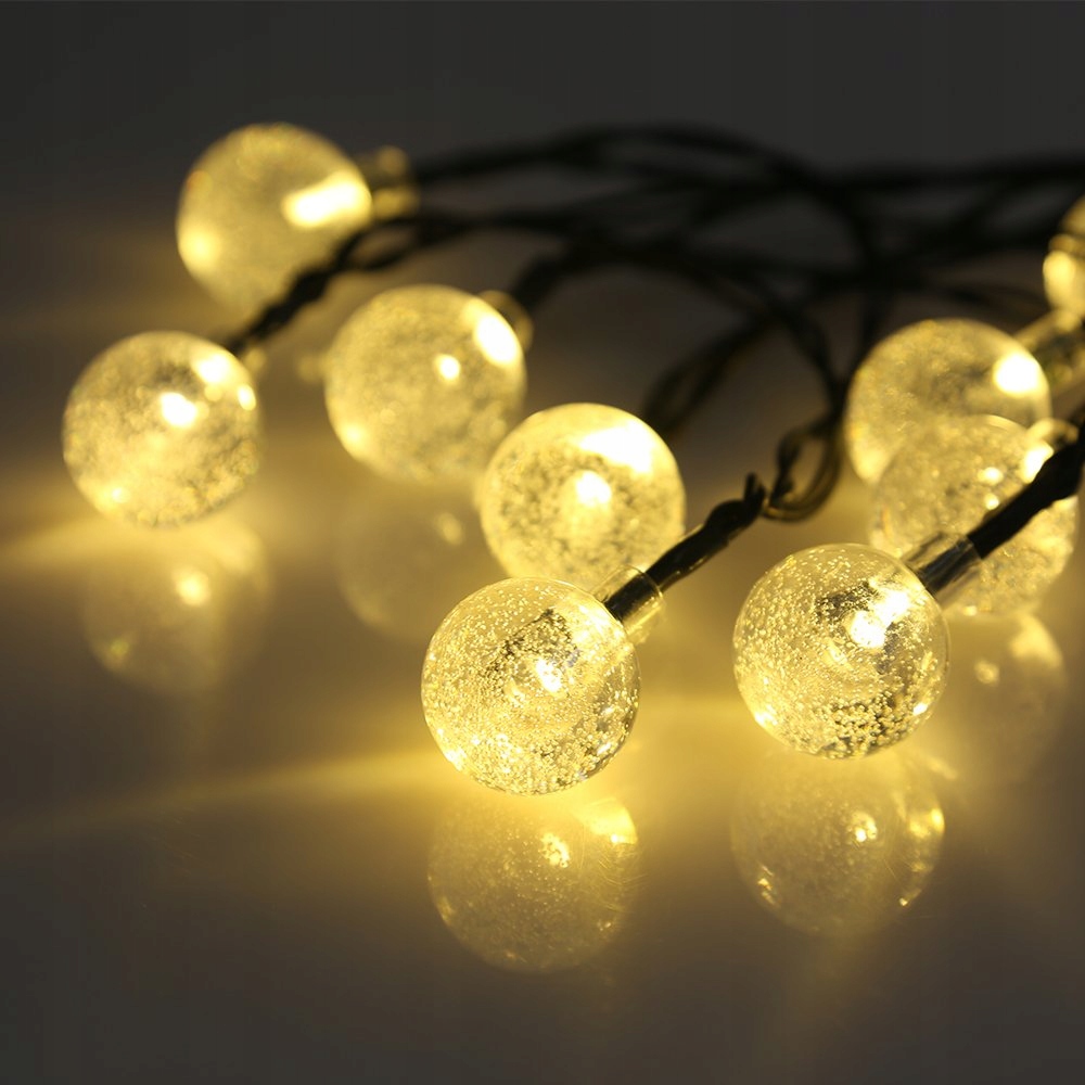 AGM Solarna Girlanda 50 LED Kule Wodoodporna Oświetlenie Ogrodowe — miniatura 2