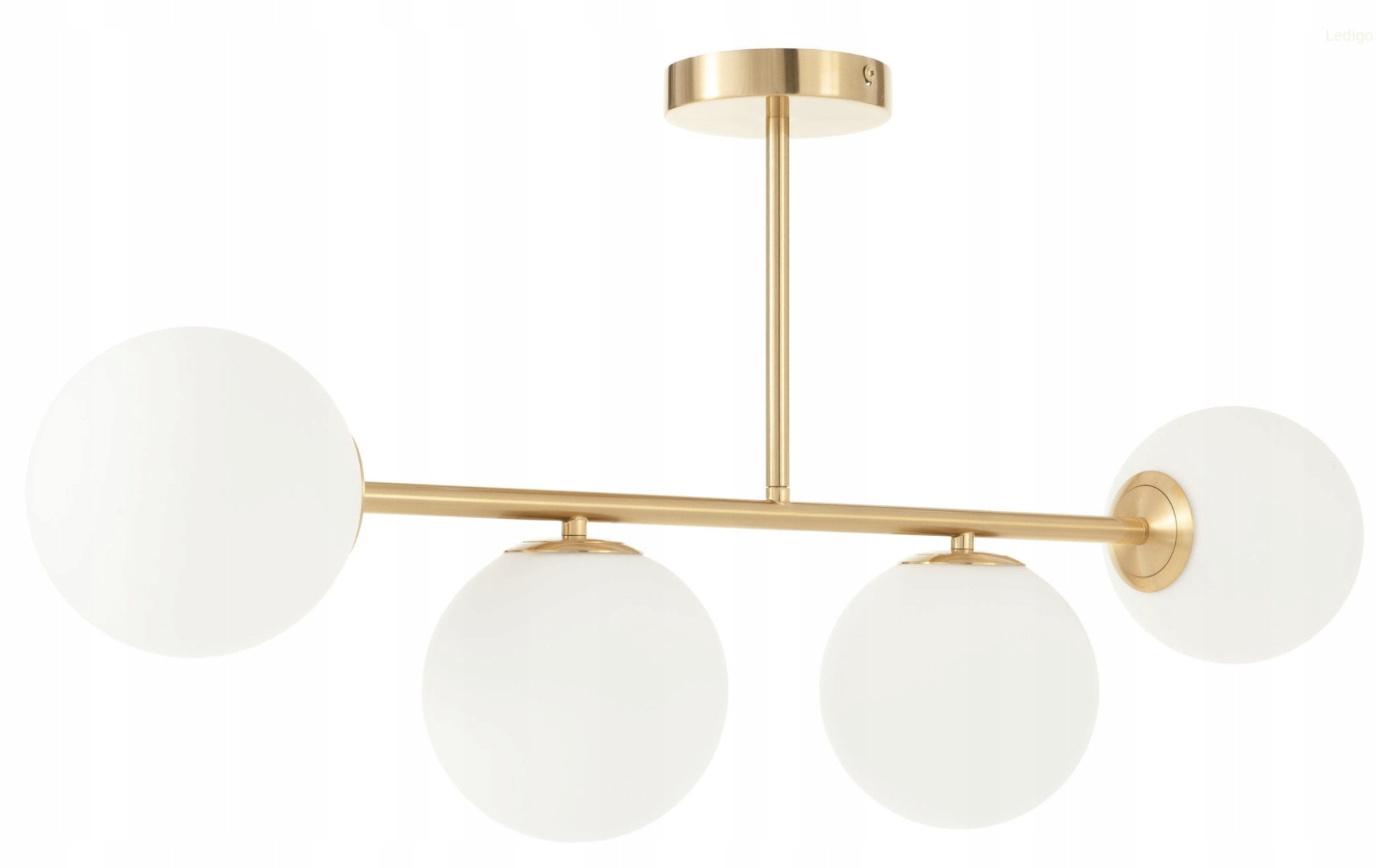 Lampa sufitowa 4xE14 Milano mleczne kule złota