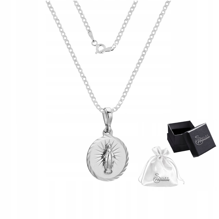 Řetízek Medailon Marie Stříbro 925 Dárek Gravírování