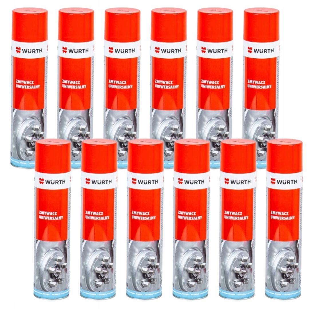 Univerzálny Odstraňovač Brzd 600ML Wurth 12 Kusov Sada