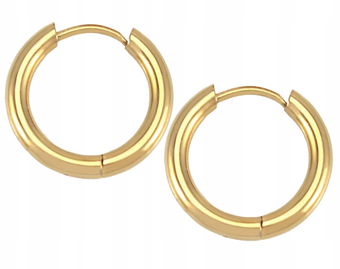 

Kolczyki Złote Kółka 12 mm Stal Chirurgiczna 316 L