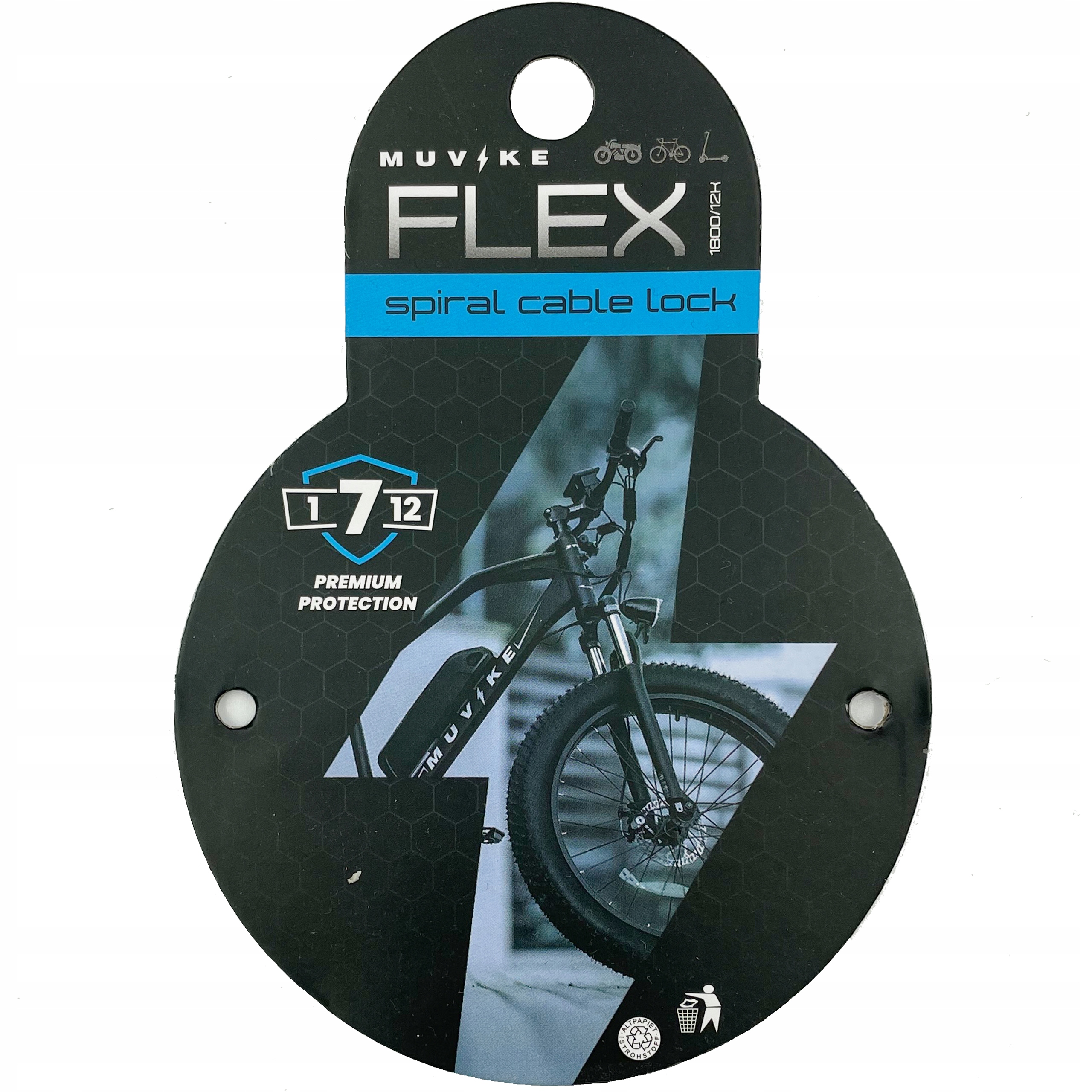 ZAPIĘCIE ROWEROWE LINKA ZAPIĘCIE DO ROWERU NA KLUCZ MUVIKE FLEX 1800/12K EAN (GTIN) 5904858678761