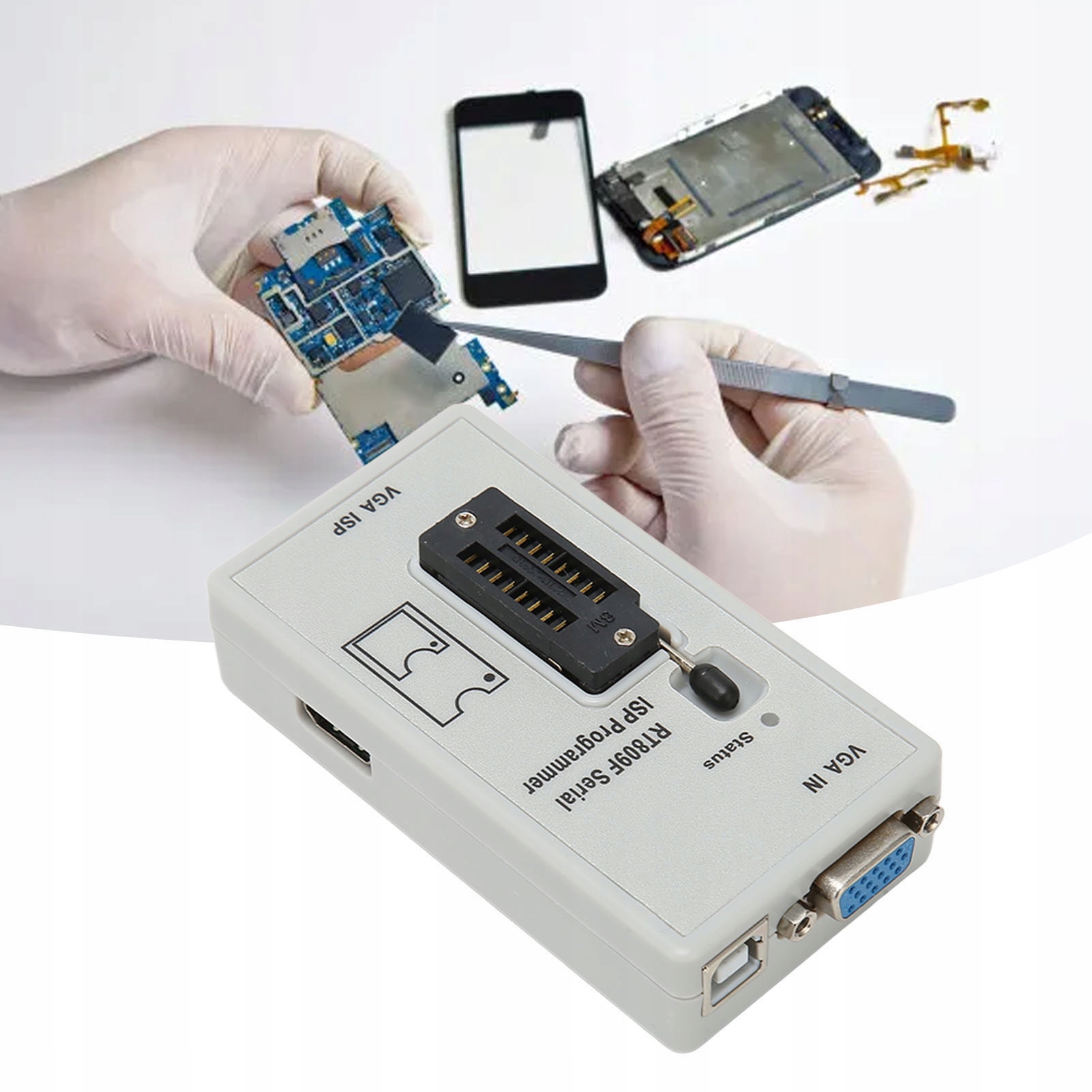 RT809F programator MCU odczyt zapisu Elementy zestawu inny