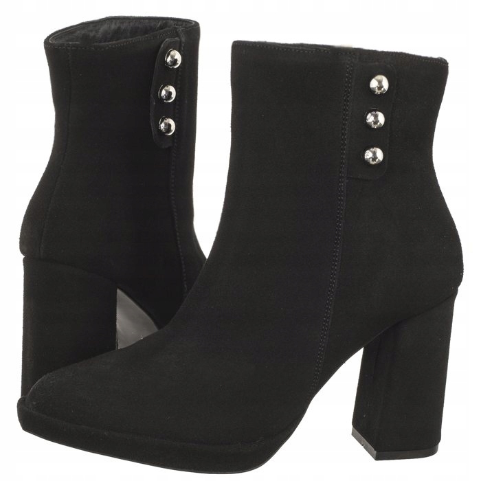 Boty Kotníkové Boty na podpatku Maciejka Černé 06225-01