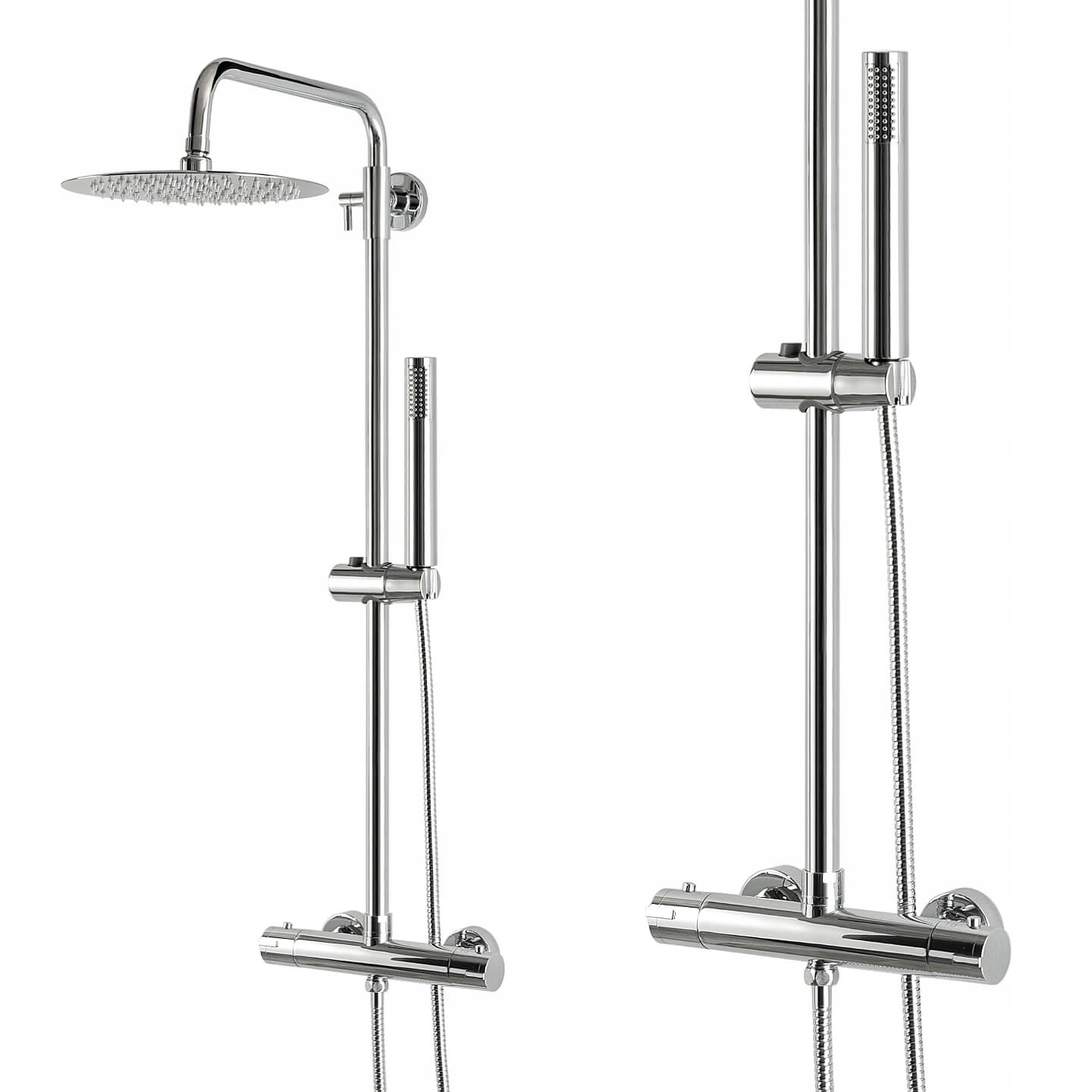 Sprchová Súprava Batéria Sprchová Súprava S Termostatom Chrom 25 cm Inea