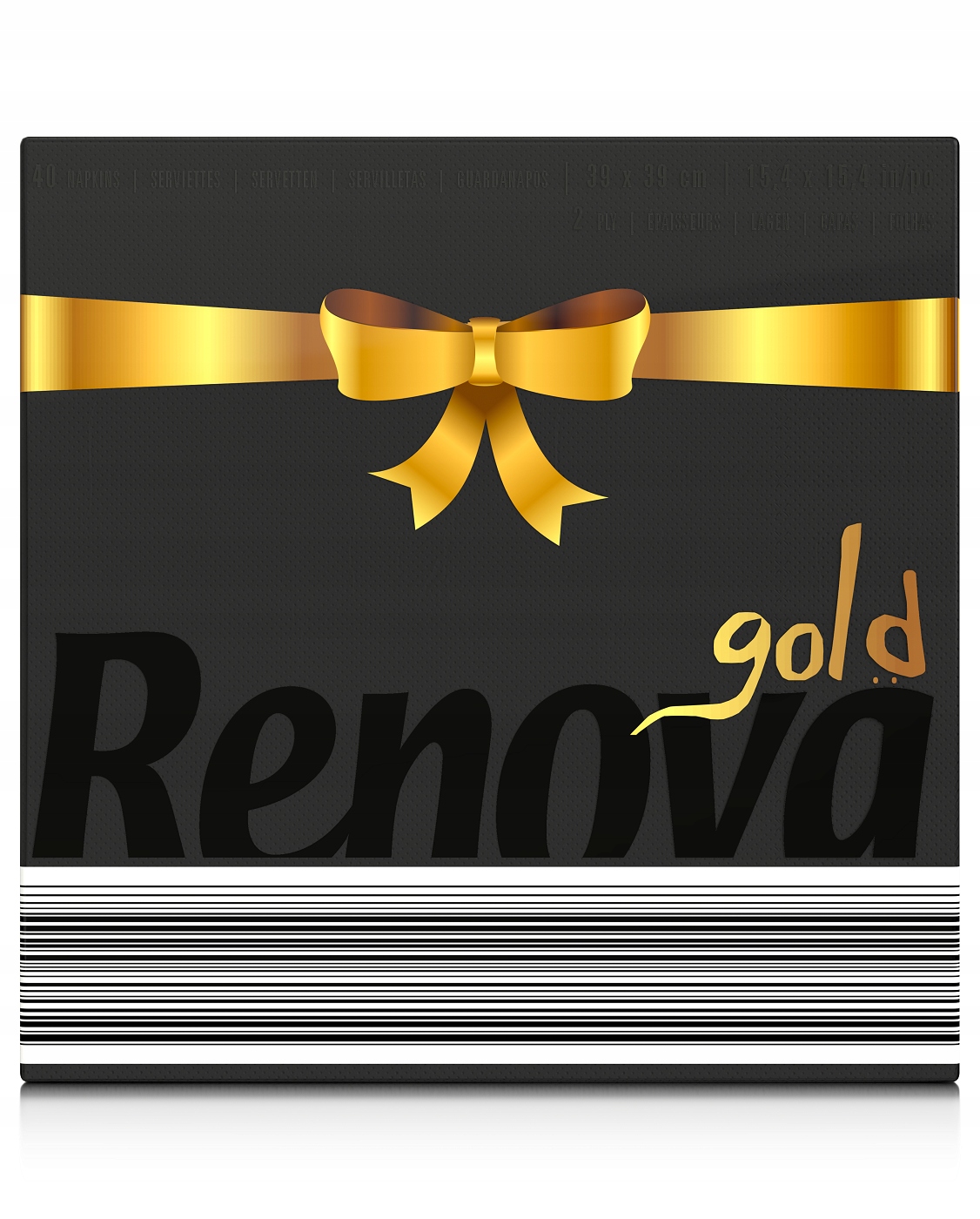 

Serwetki stołowe Renova Gold czarne 40szt