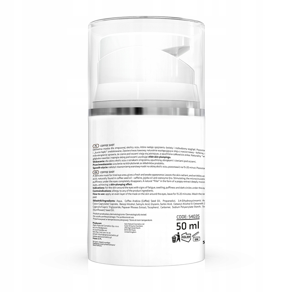 Maska p oczy przeciwzmarszczkowa COFFEE SHOT APISa Marka Apis