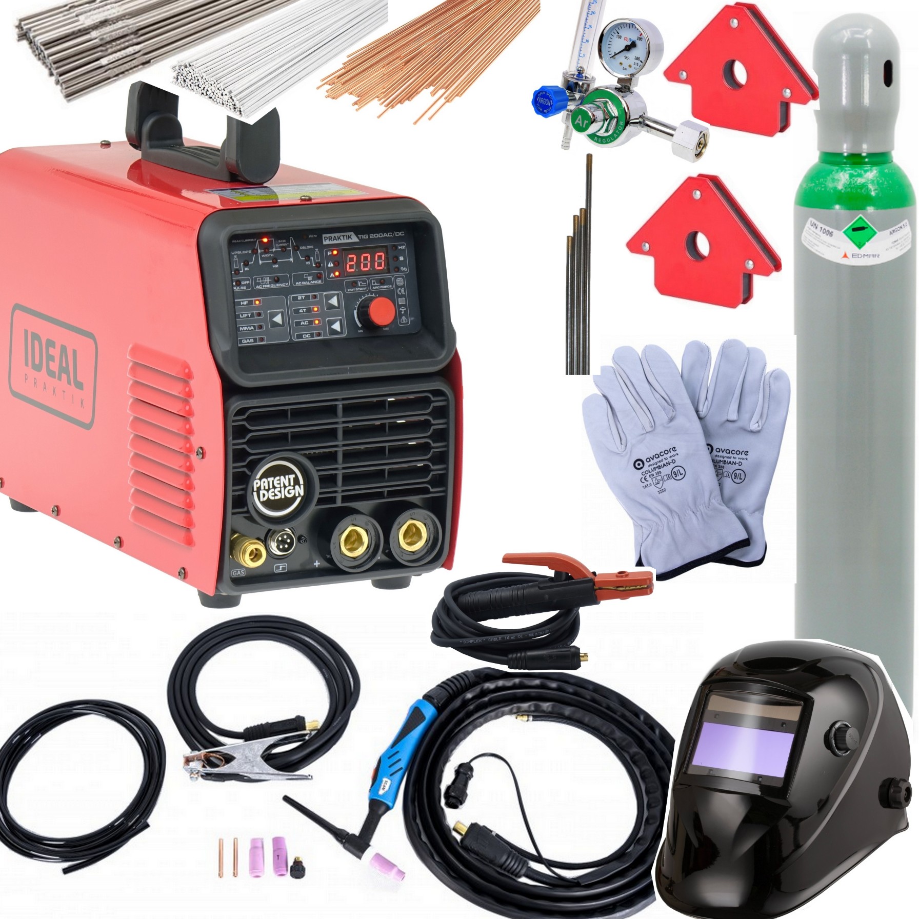 Сварочный аппарат Tig Aluminum AC/dc PULS PRAKTIK Tig 200