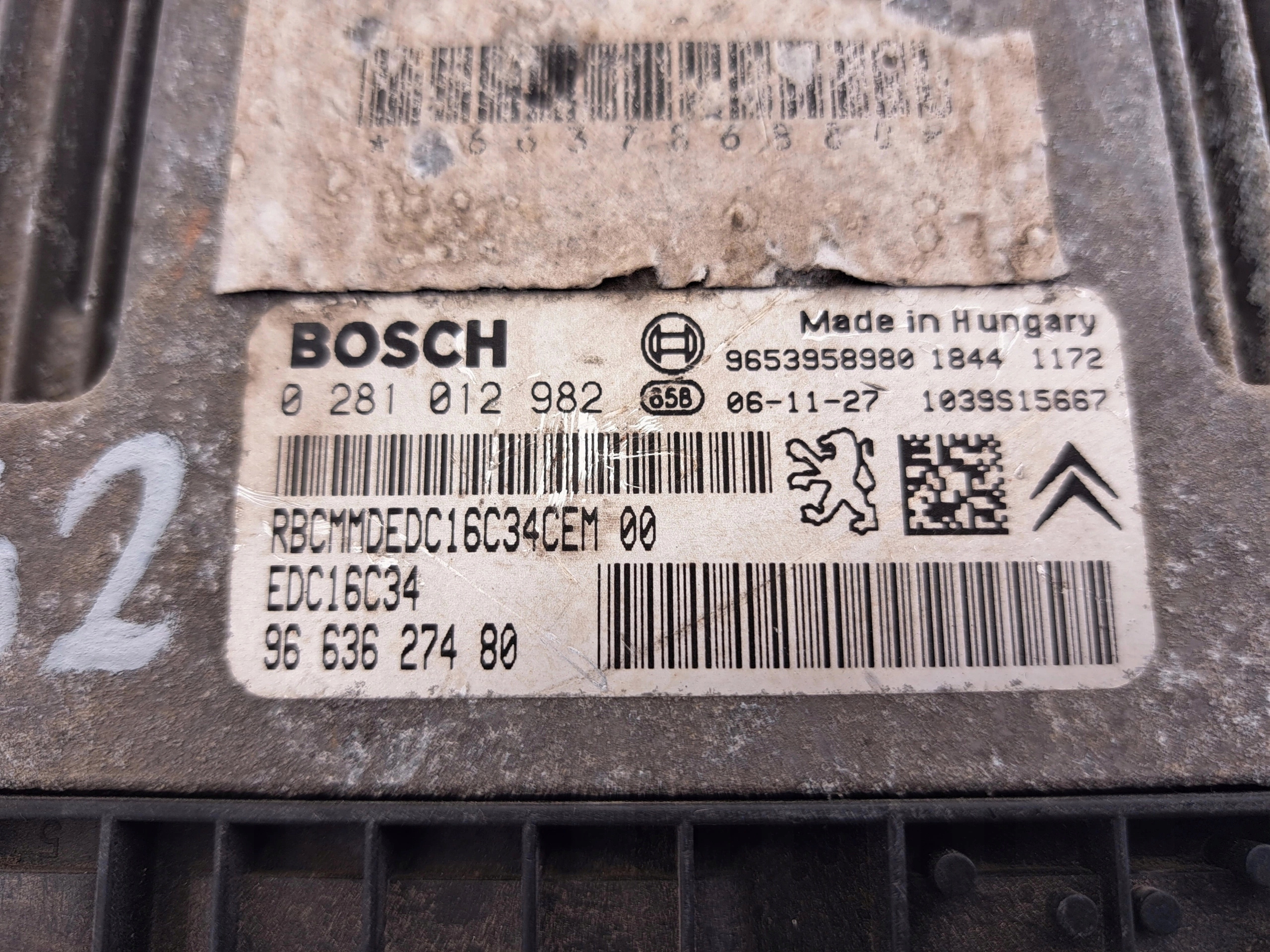 PEUGEOT CITROEN 0281012982 ECU Computer Original