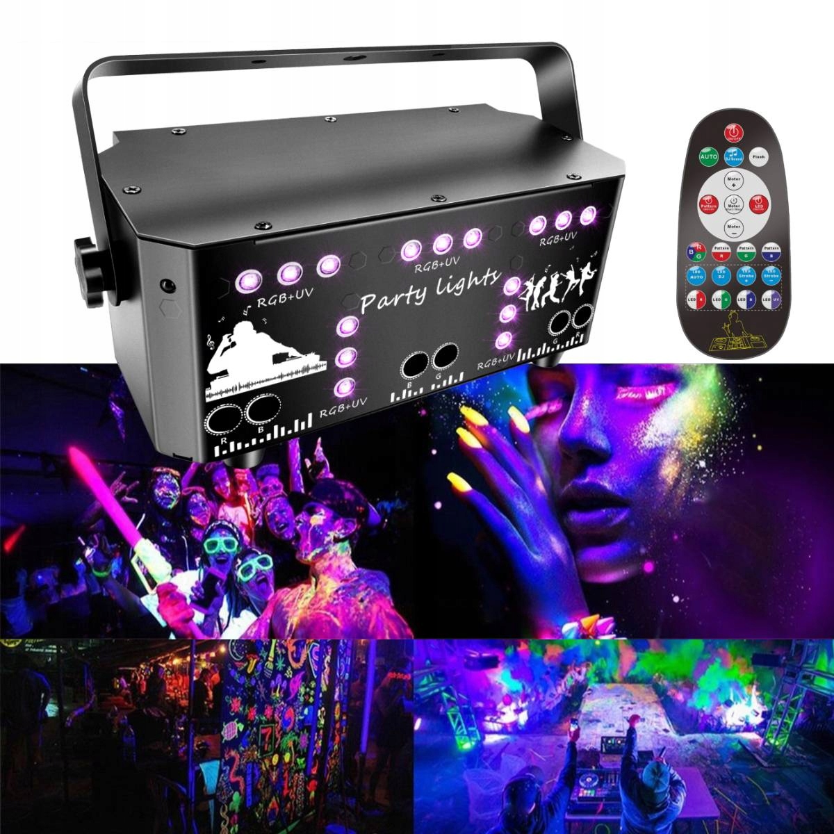 Disco Laser 21 Očí Rgb Dálkové Ovládání Nástěnné Efekty Párty