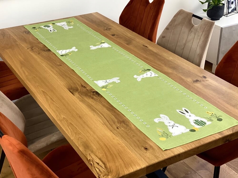 Bieżnik 40x174 cm Zajączki Wielkanocne zielony Typ bieżnik