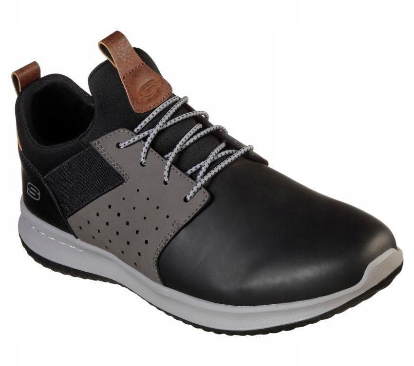 Buty sneakersy męskie Skechers Delson Skórzane