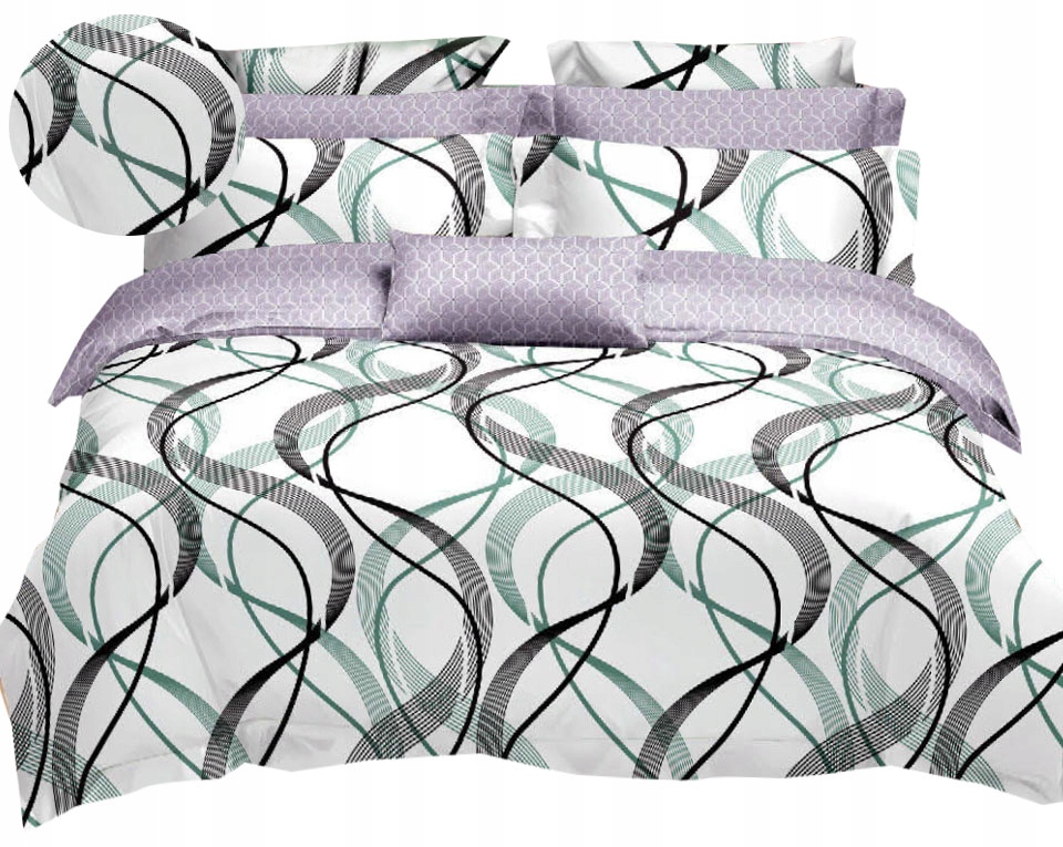 Flanelové teplé povlečení 200x220 2 povlaky na zip 70x80, geometrické