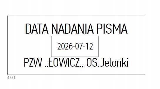 Datownik Trodat 4731 ISO 3 mm Marka Trodat