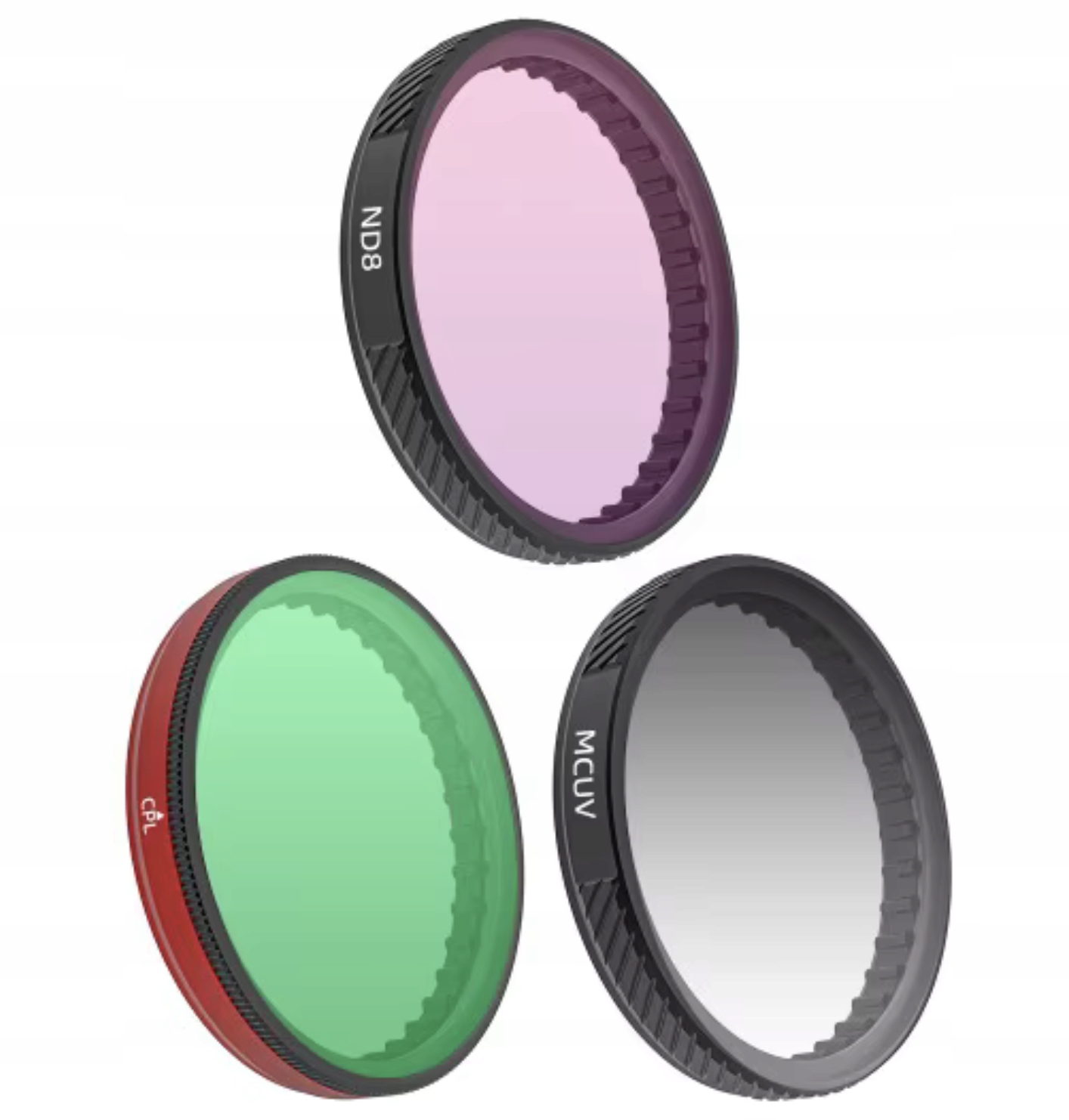 Sada 3X Polarizační filtr Cpl Uv Šedý ND8 pro Dji Osmo Action 3 4 5 Pro