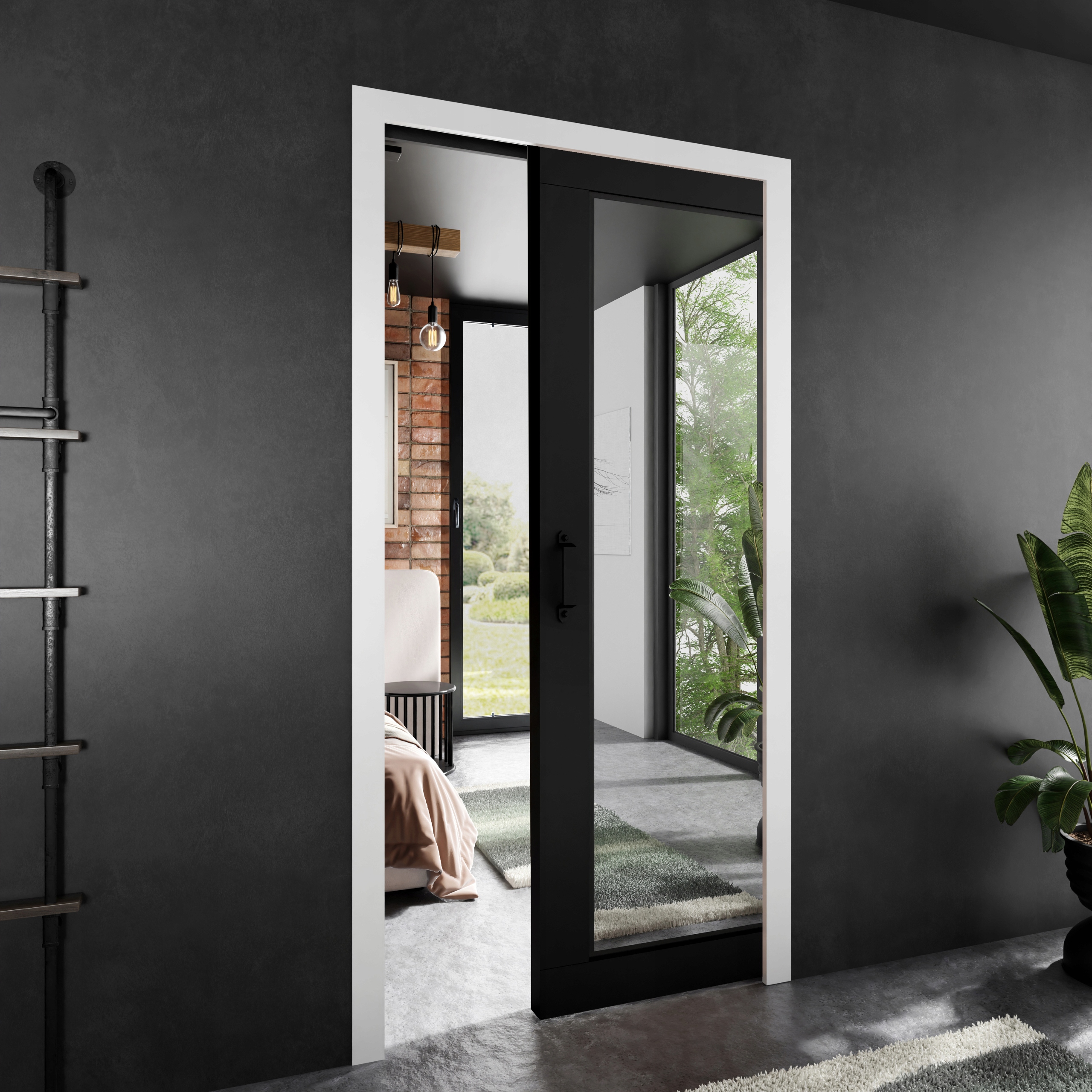 Posuvné dveře Stark Paladio 7 černé 80 kazeta dveří