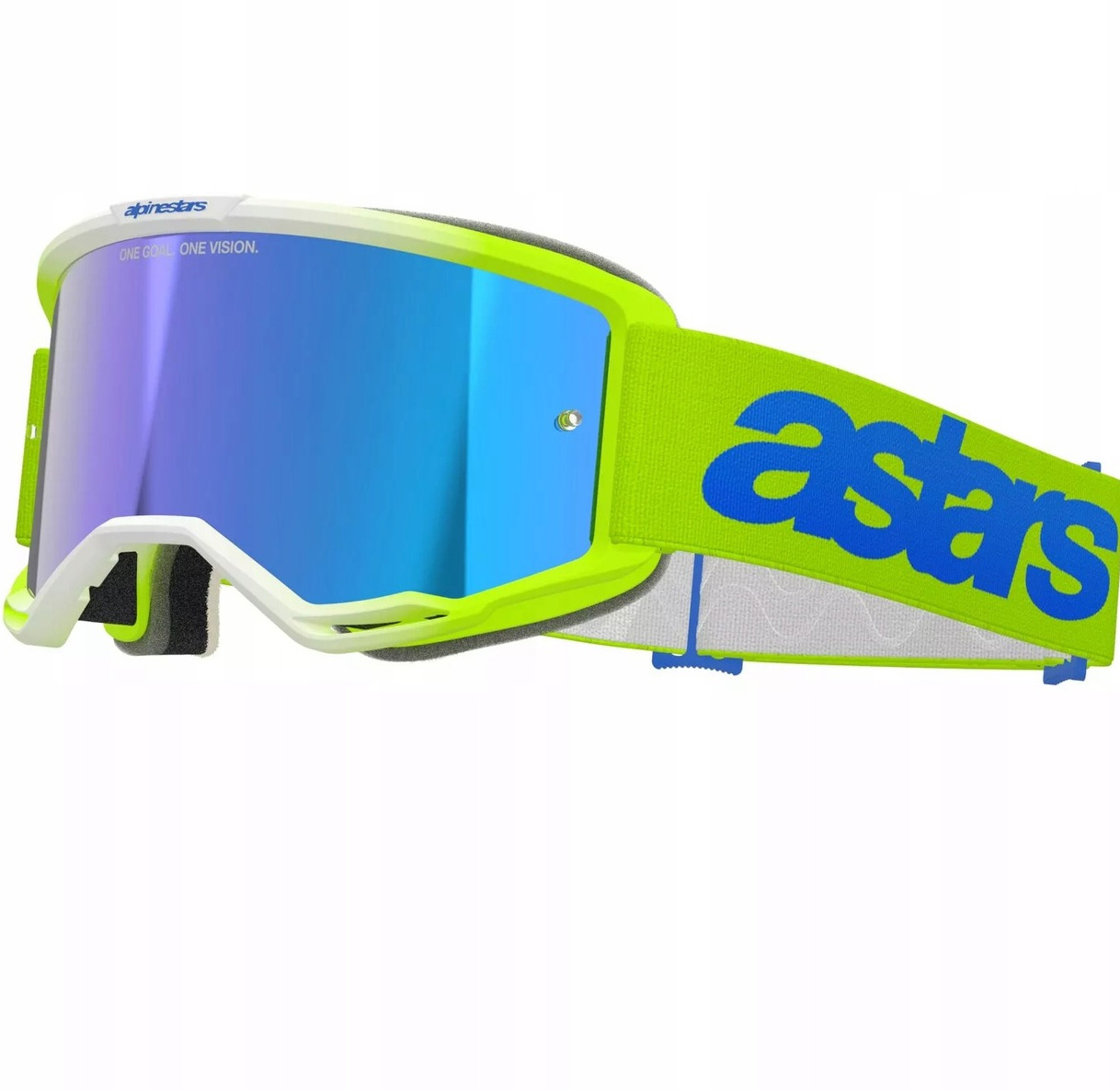 Moto Okuliare Na Cross Alpinestars Vision 5 Blaze Motocyklové Ylw/blue