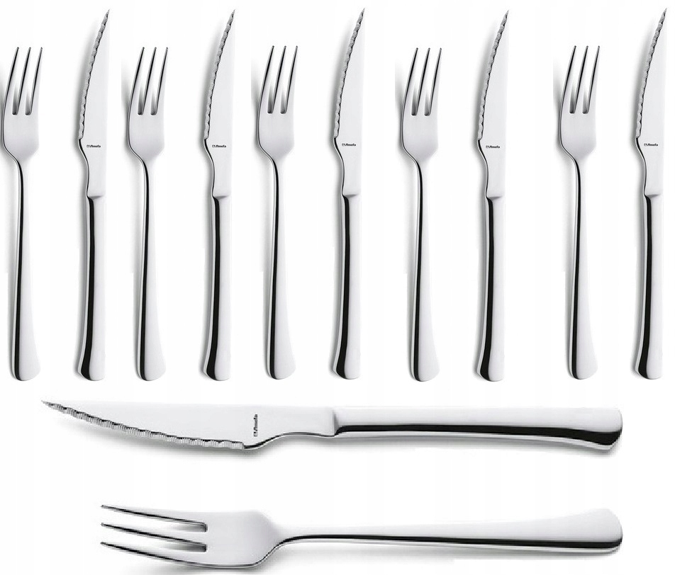 AMEFA 12 x SZTUĆCE CHULATERO PIZZA STEK KOMPLET STEKÓW STEKOWE Z ZĄBKAMI