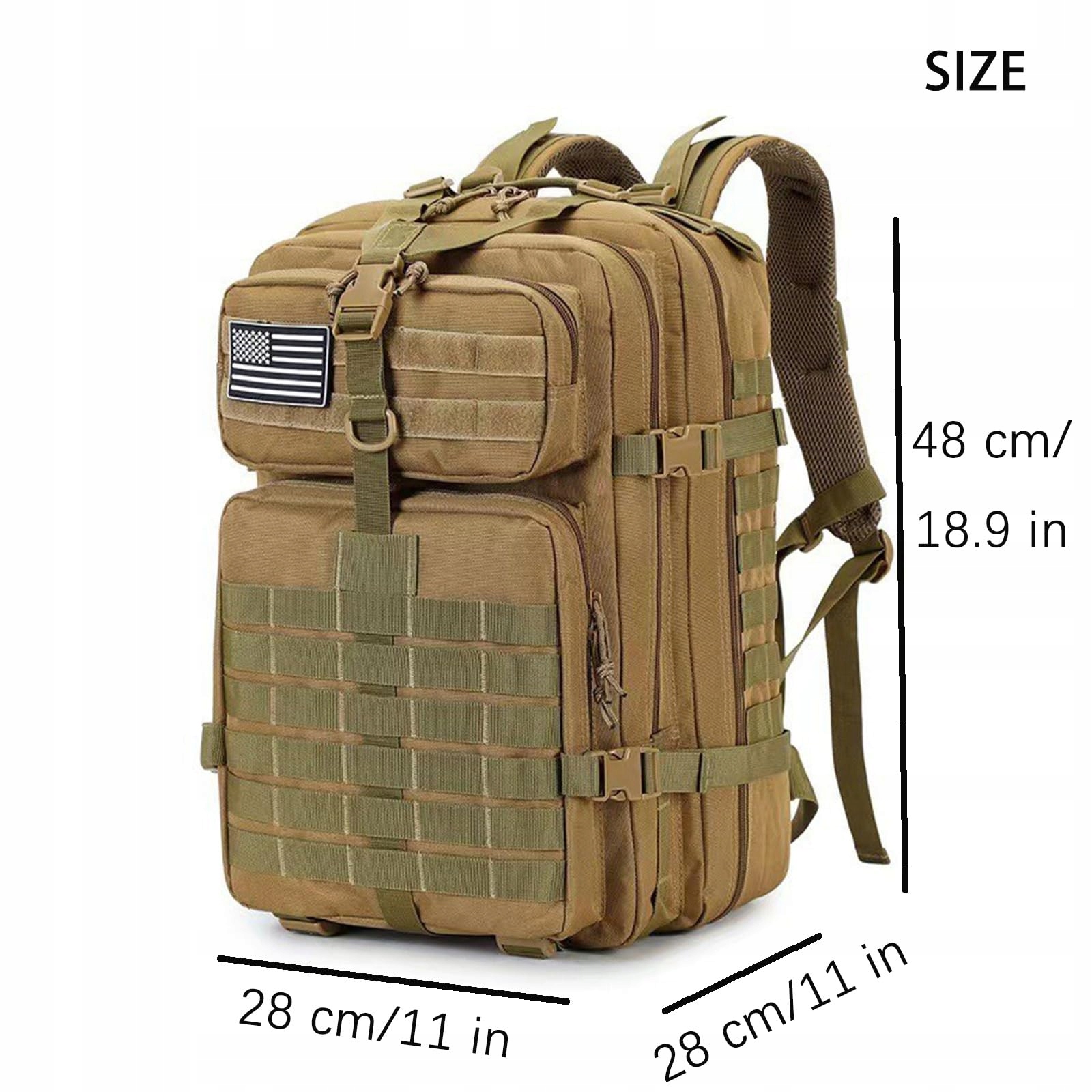 Wojskowy plecak męski, 45 l, outdoorowy, taktyczny, wodoszczelny — miniatura 2