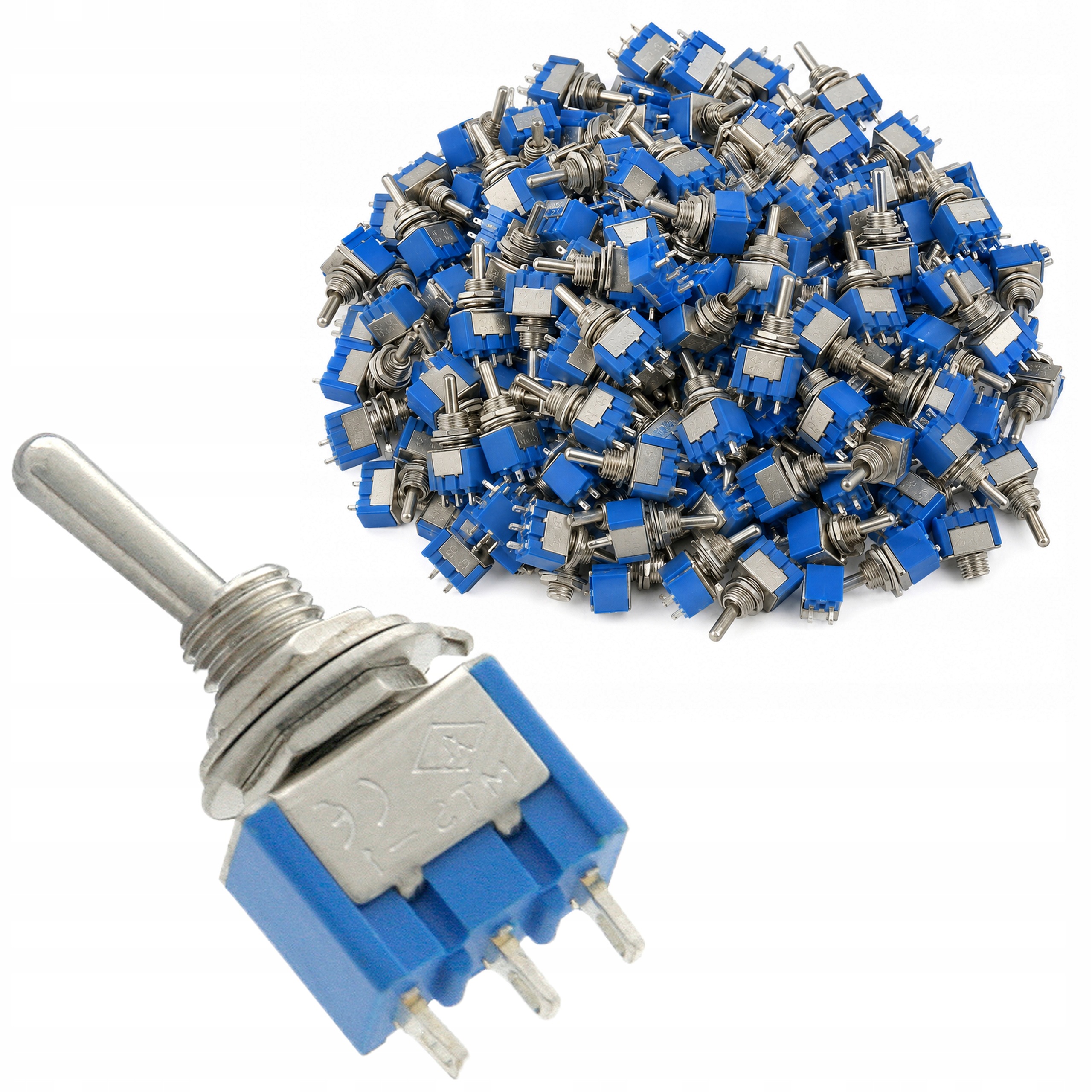 Pákový Přepínač Mts 100 Ks 3 Polohy Pin 3A 250V On-off-on
