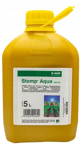 Stomp Aqua 455 Cs 5L Herbicyd na chwasty jednoliścienne dwuliścienne Basf